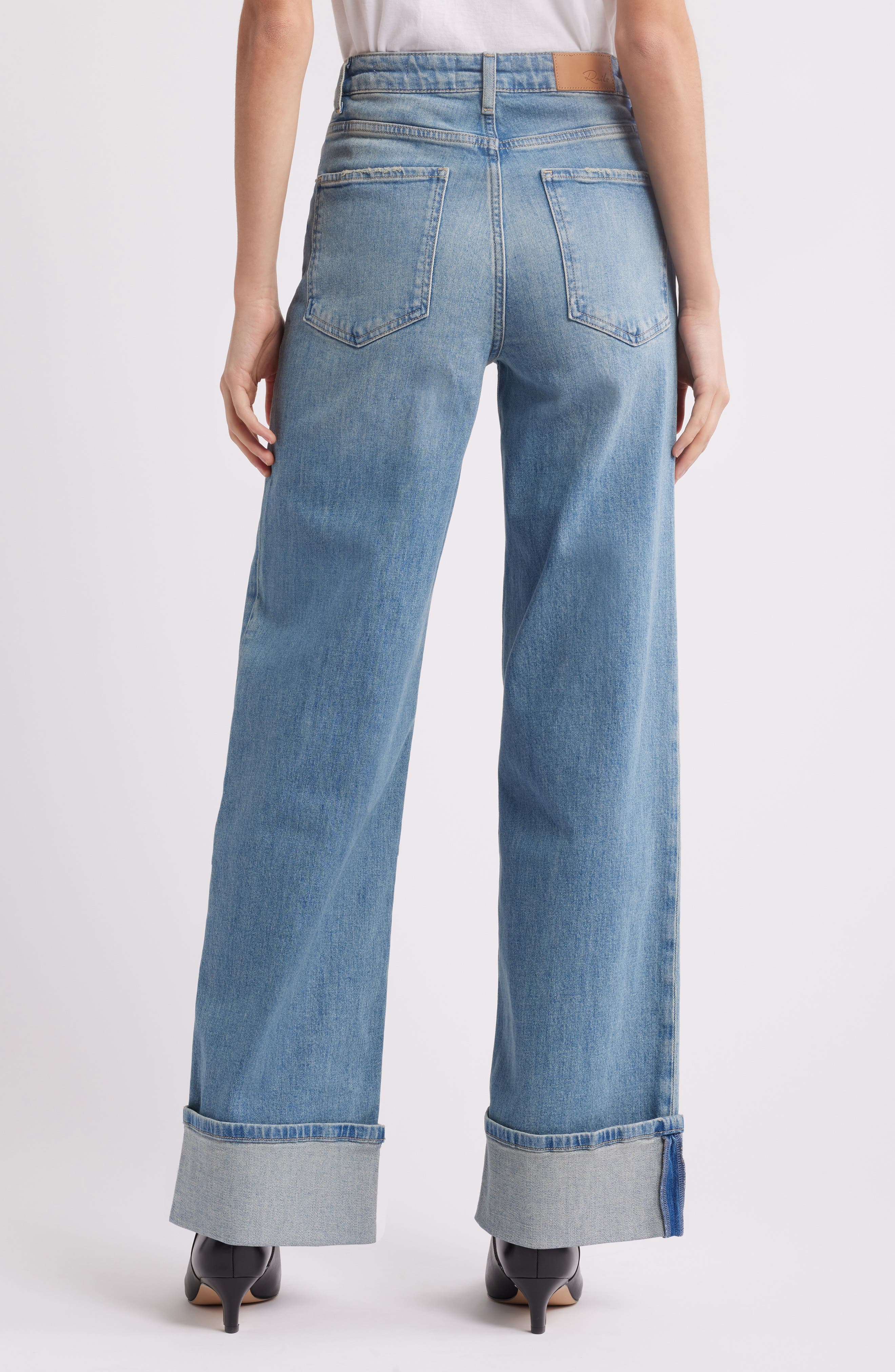 Getty High Waist Cuffed Wide Leg Jeans - image 2