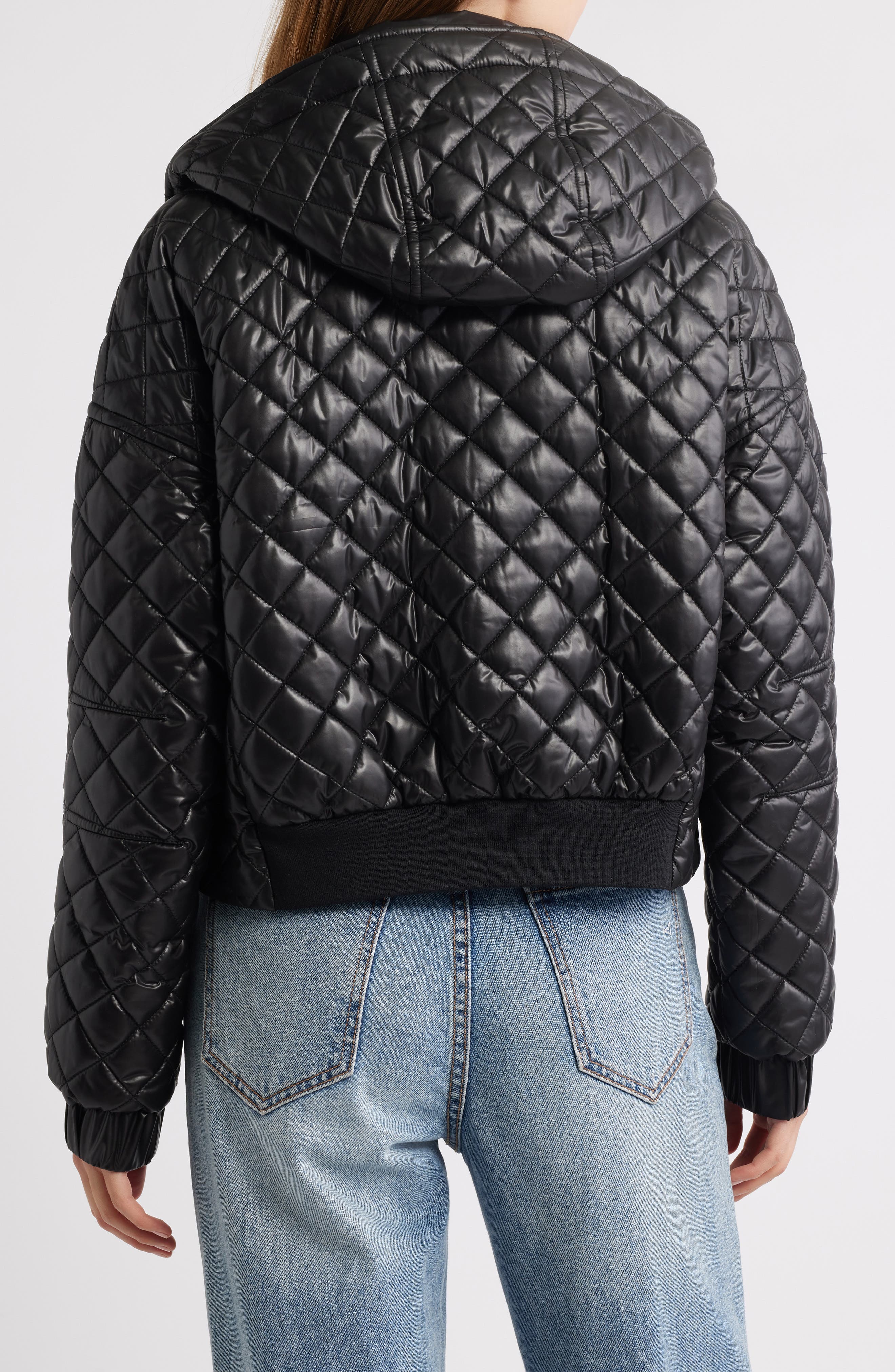 Quilted Hooded Crop Jacket - image 2