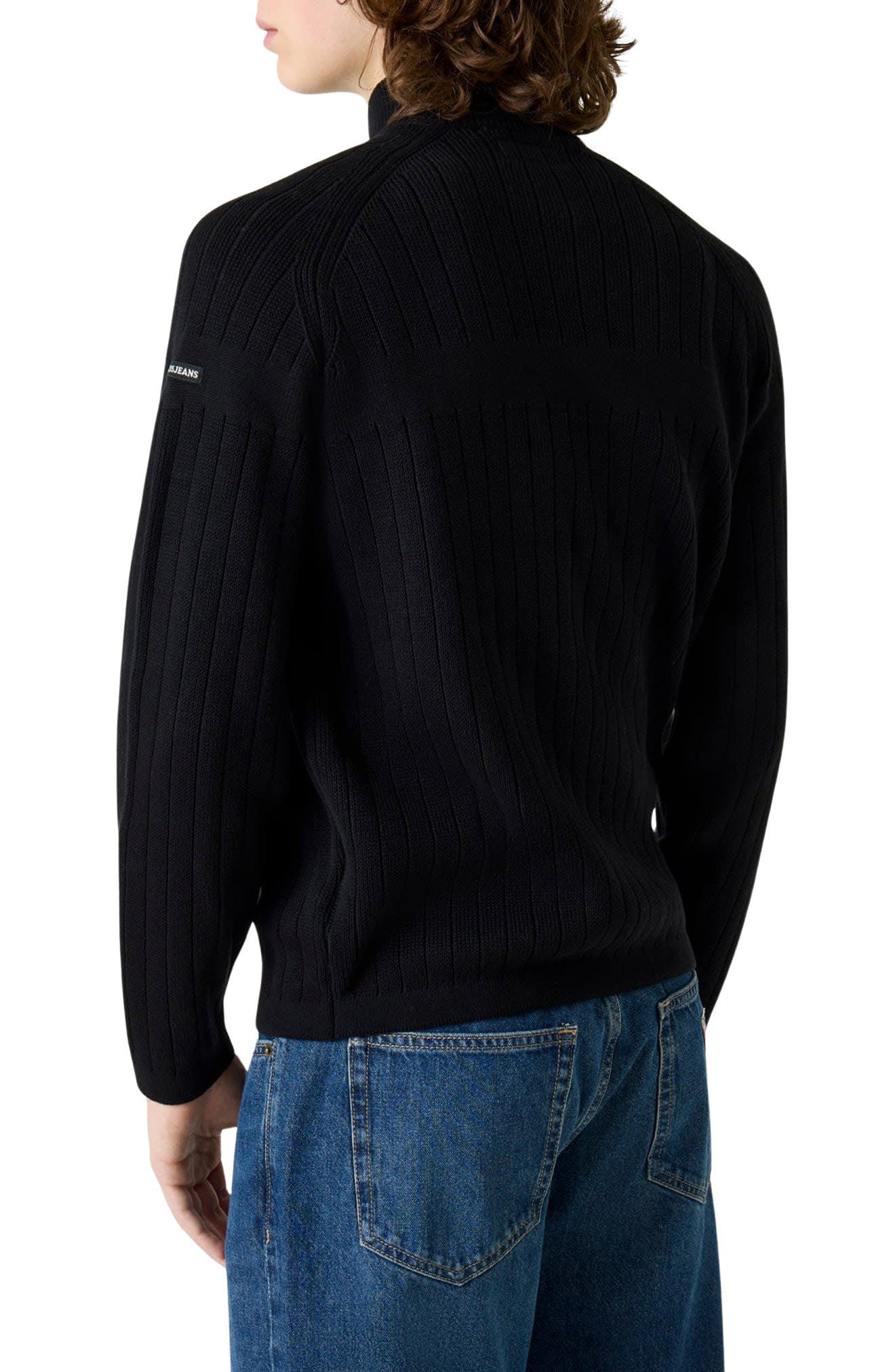 Cotton Rib Half Zip Sweater - image 2