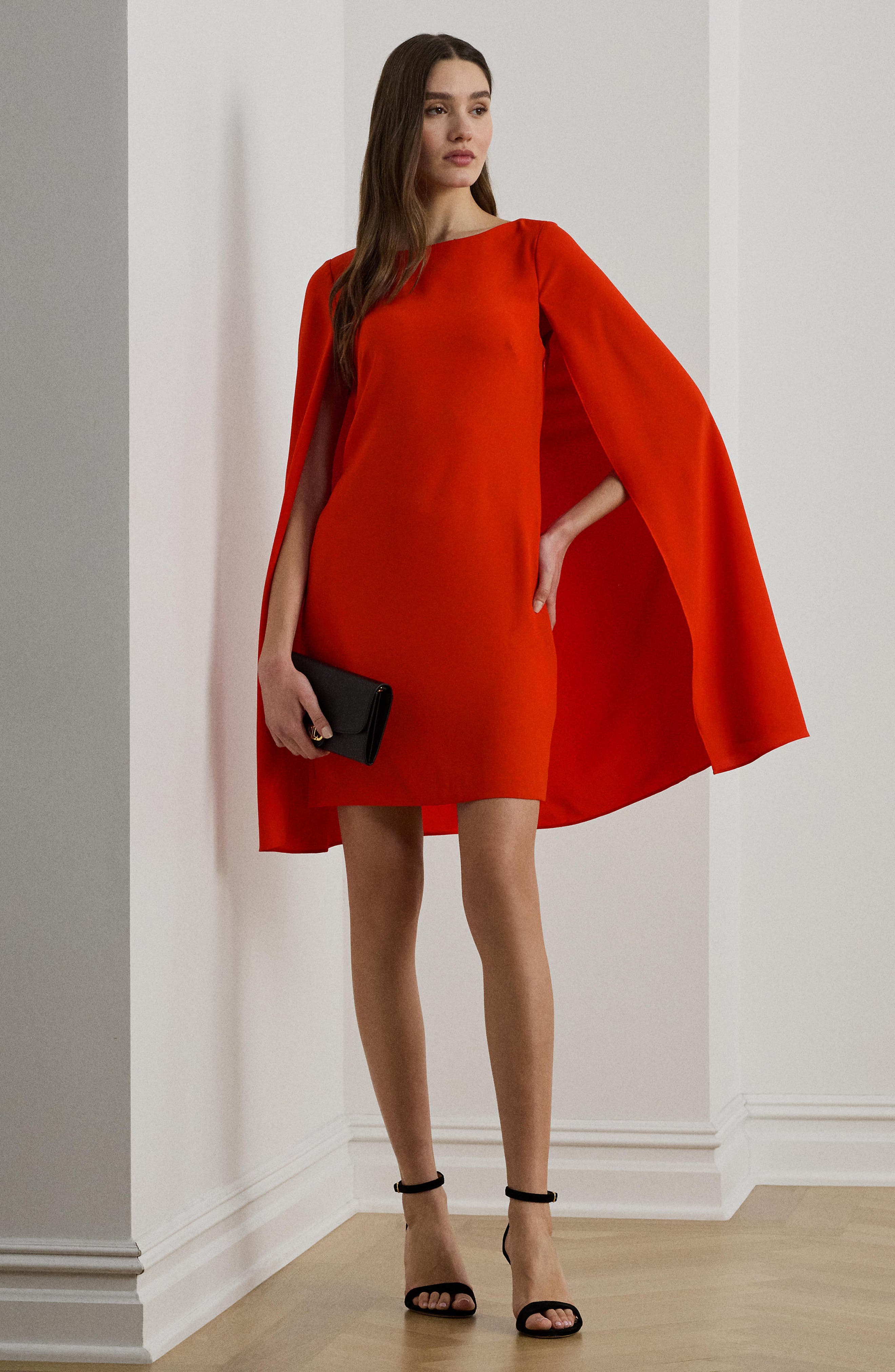 Capelet Georgette Cocktail Dress - image 2