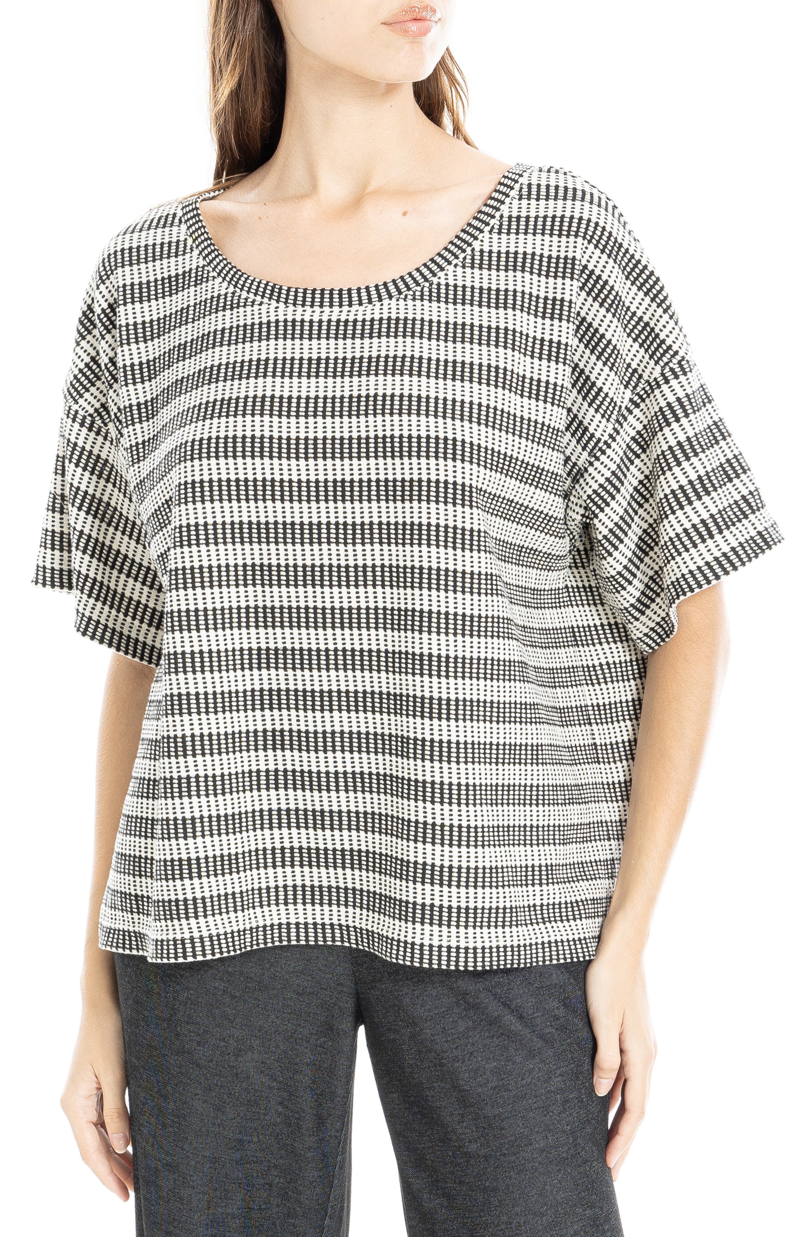Flek Textured Stripe Boxy T-Shirt - image 1