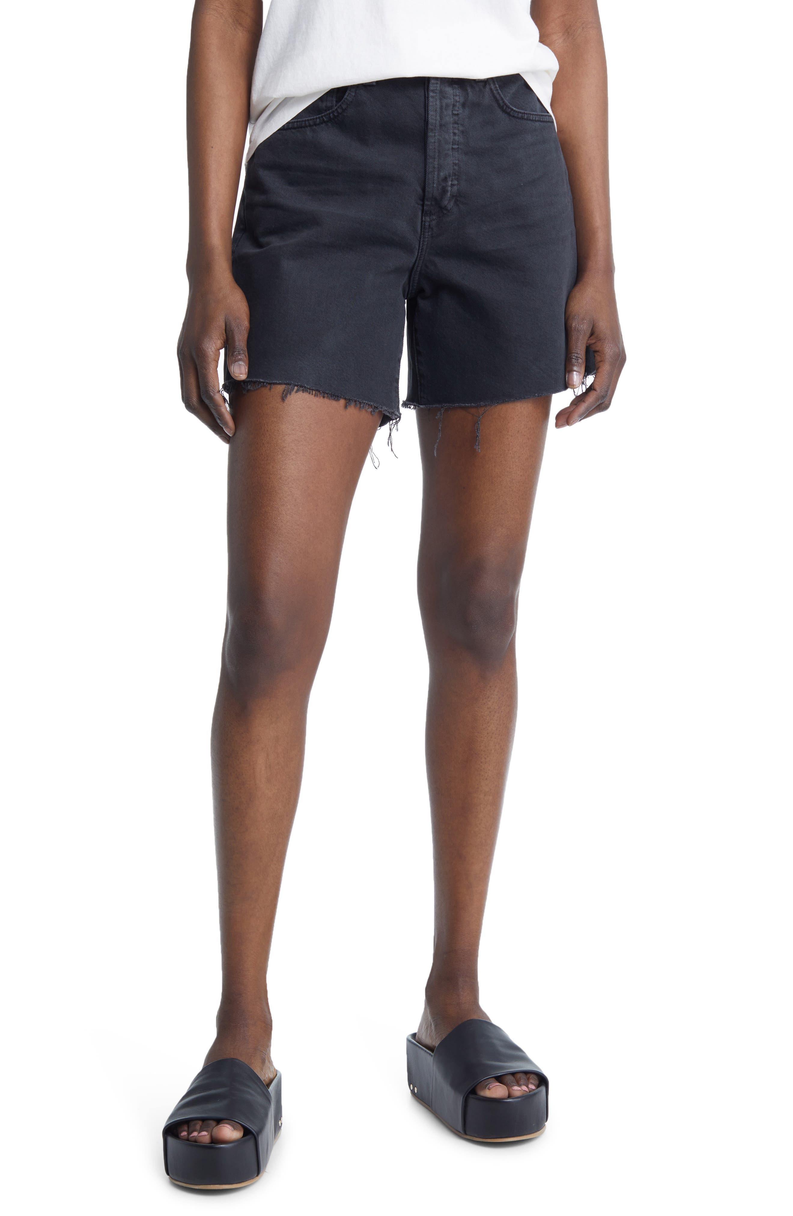 Clove High Waist Cutoff Denim Shorts - image 1