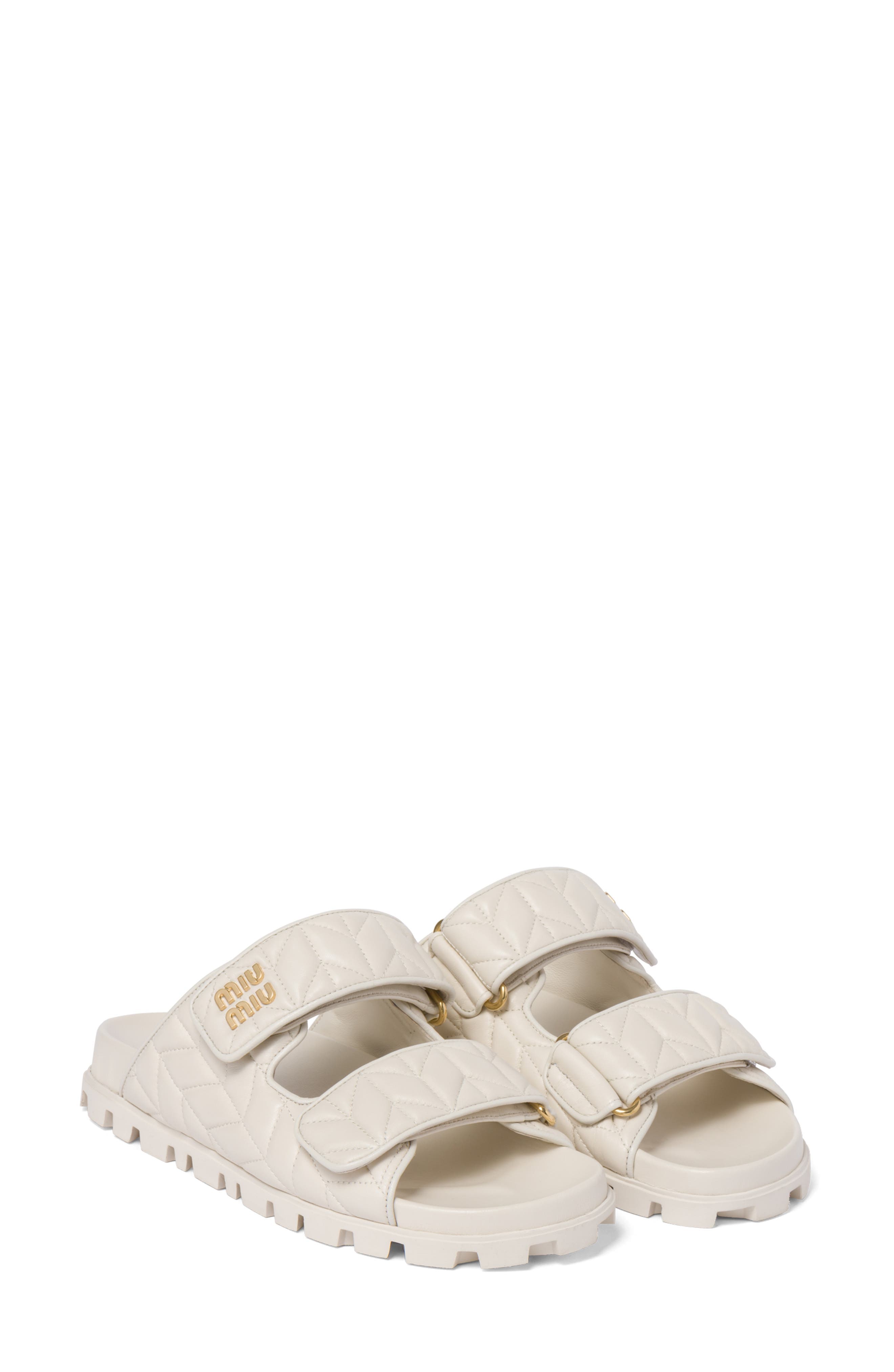 Matelasse Double Strap Slide Sandal - image 1