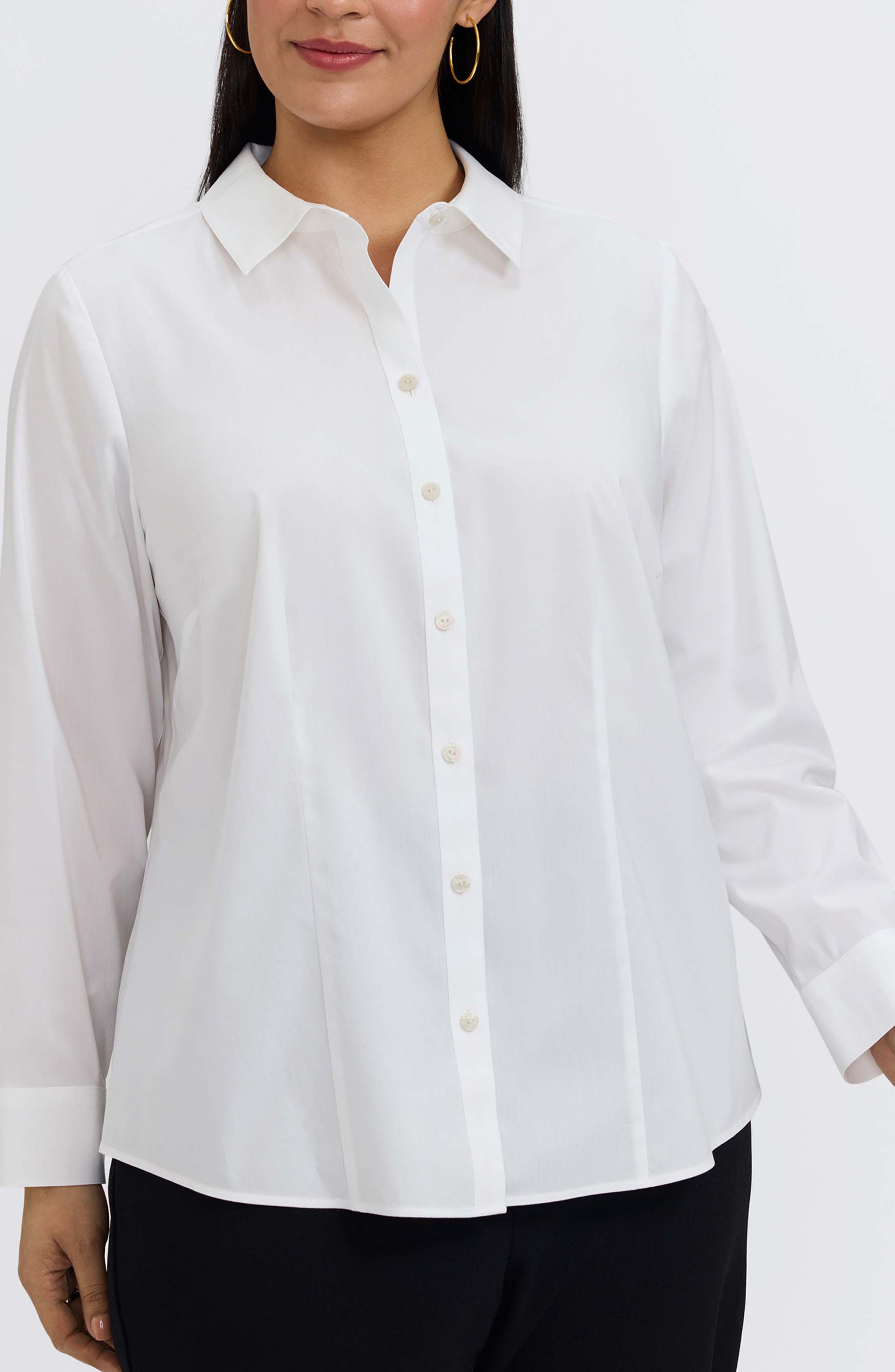 June Non-Iron Stretch Cotton Blend Button-Up Shirt - image 3