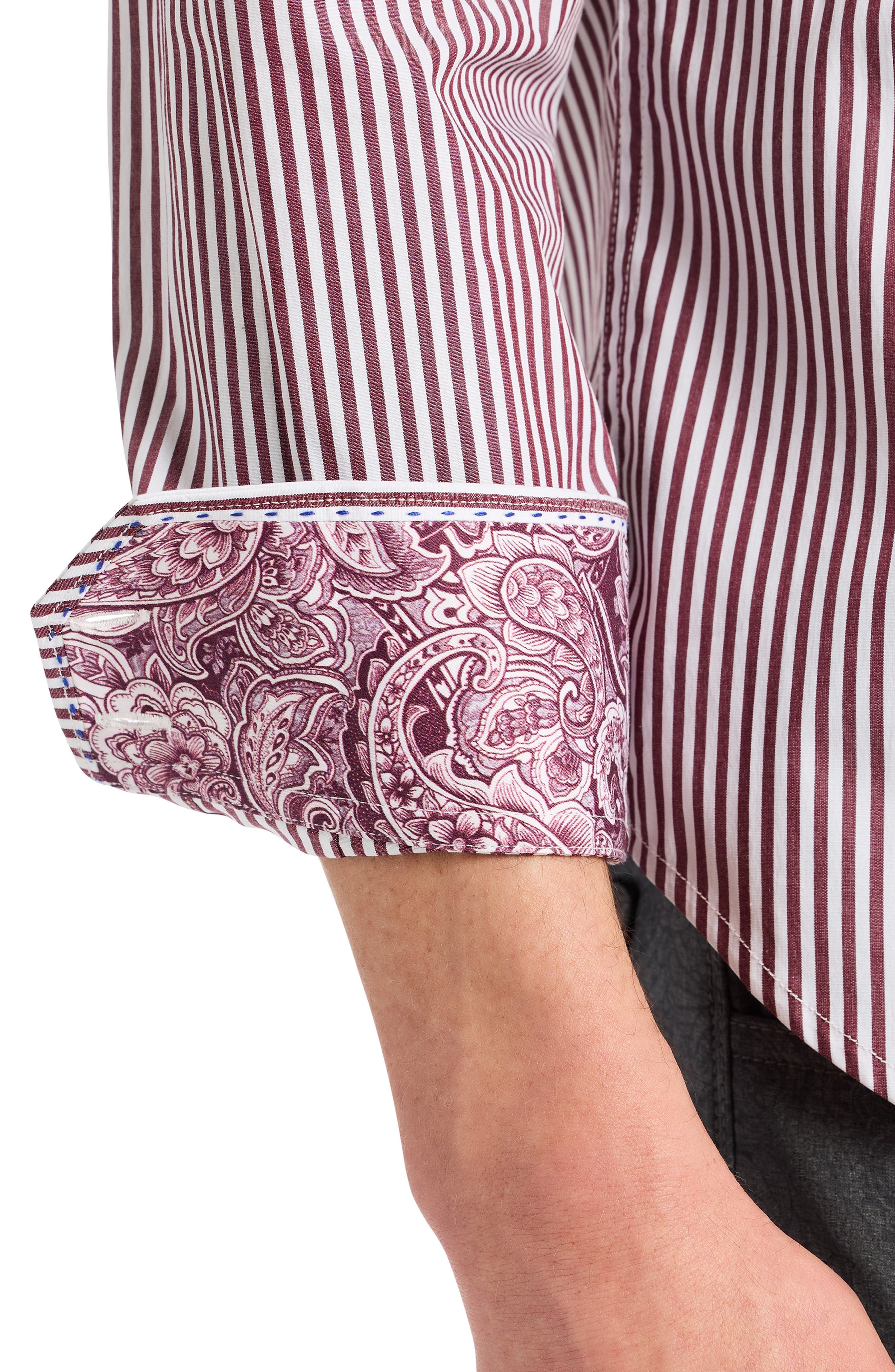 Greenwich Stripe Stretch Button-Up Shirt - image 2
