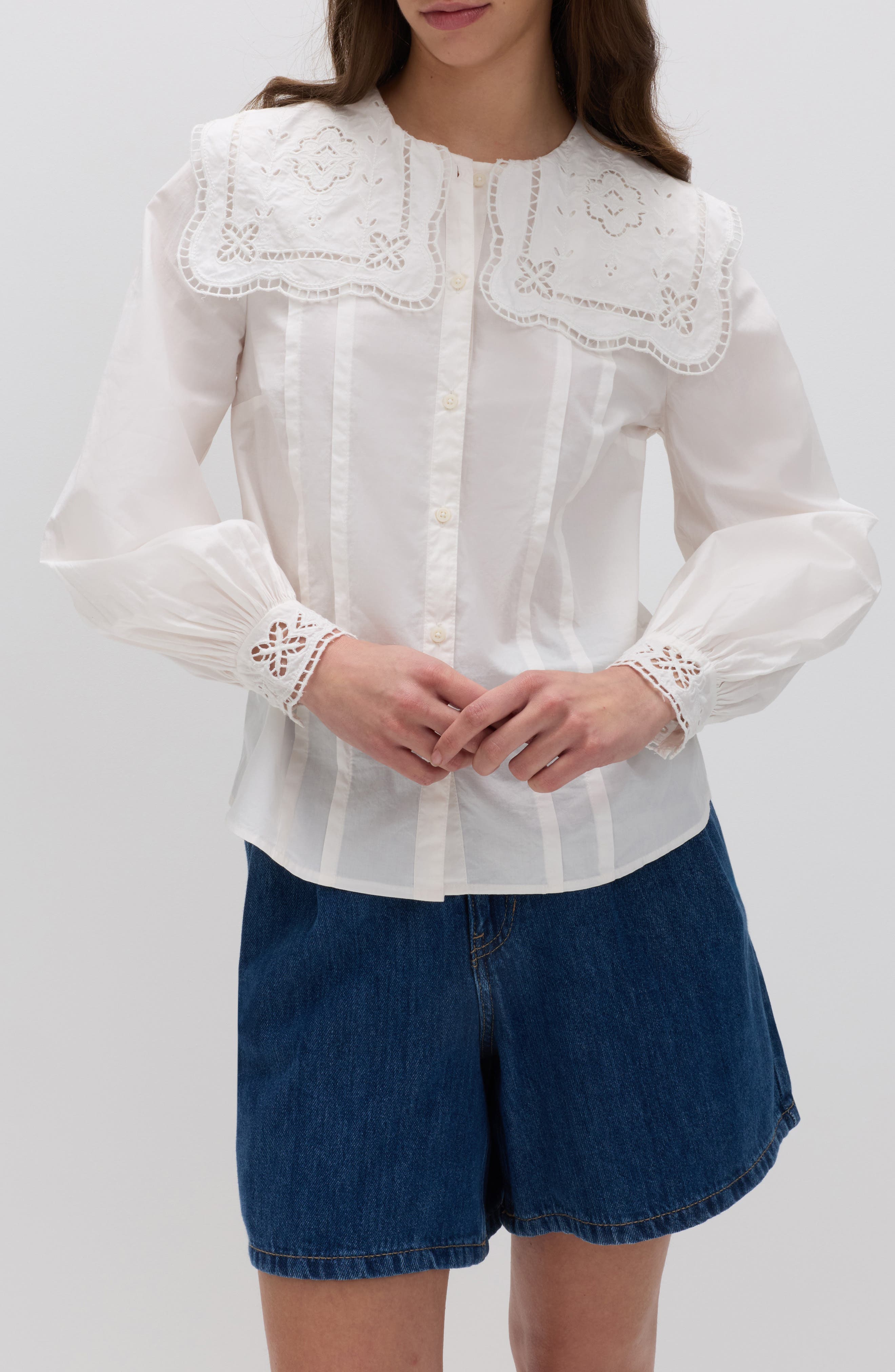 Broderie Collar Shirt - image 3
