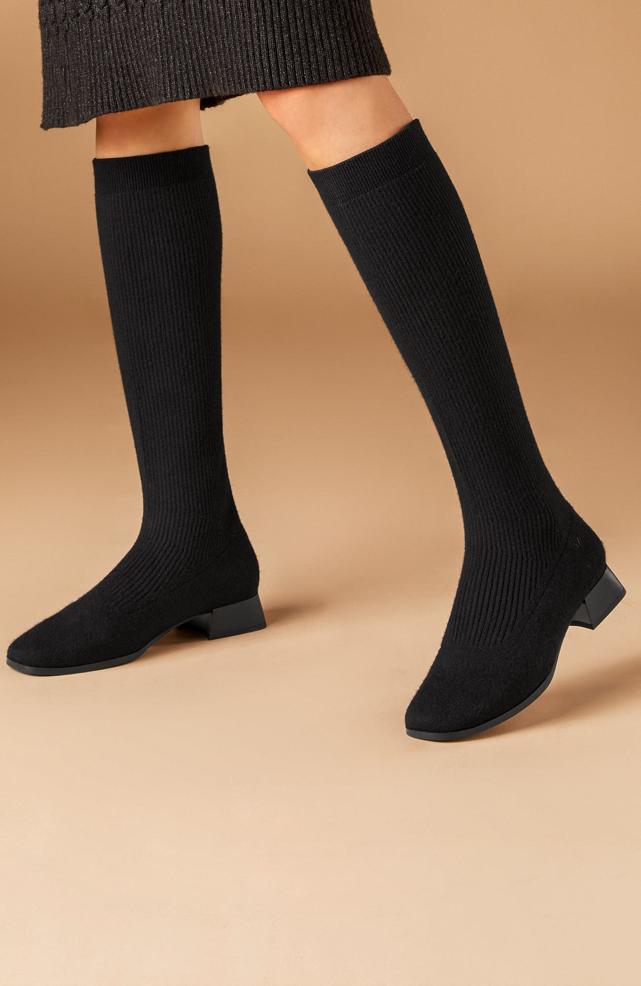Tara Pro Square-Toe Water Repellent Wool Knee-High Boots - image 2