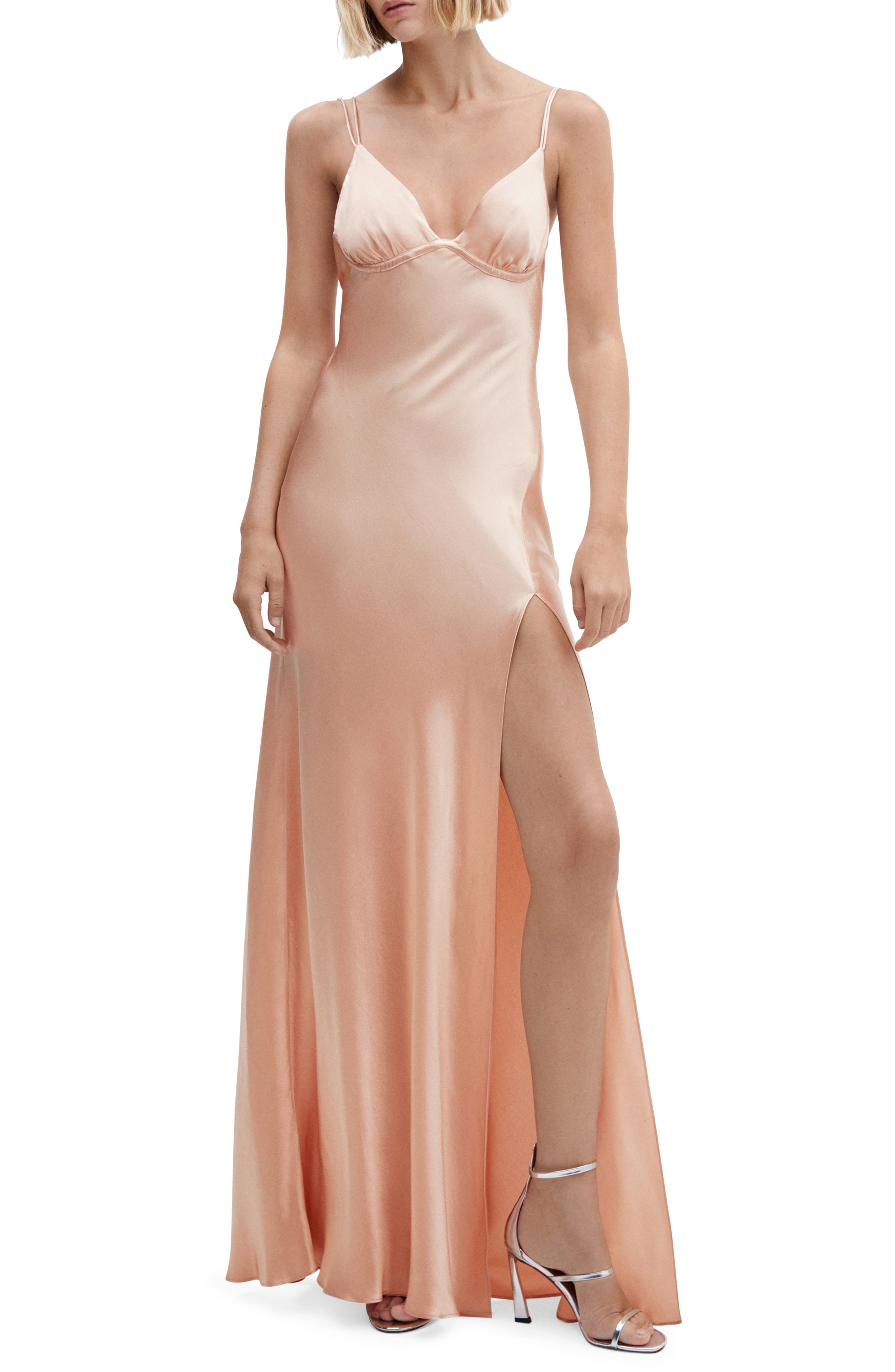 Open Back Satin Slipdress - image 1