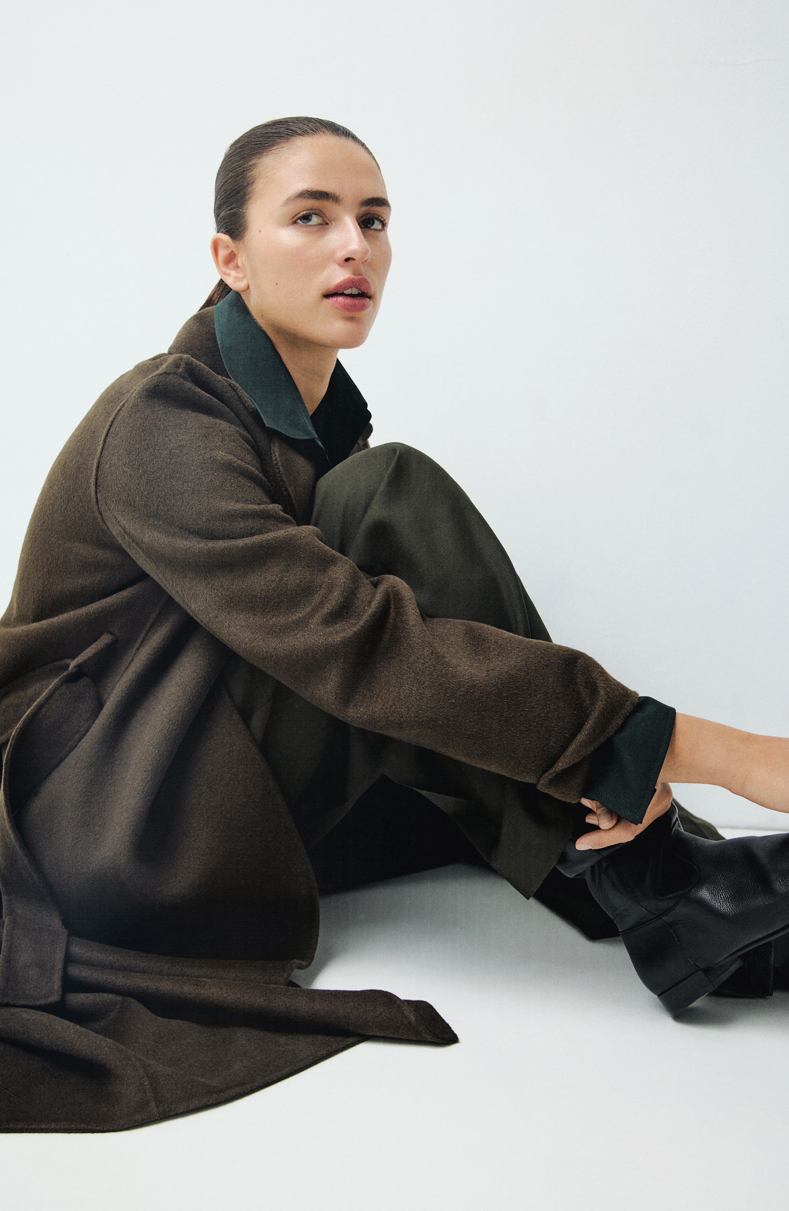 Wool Blend Wrap Coat - image 2
