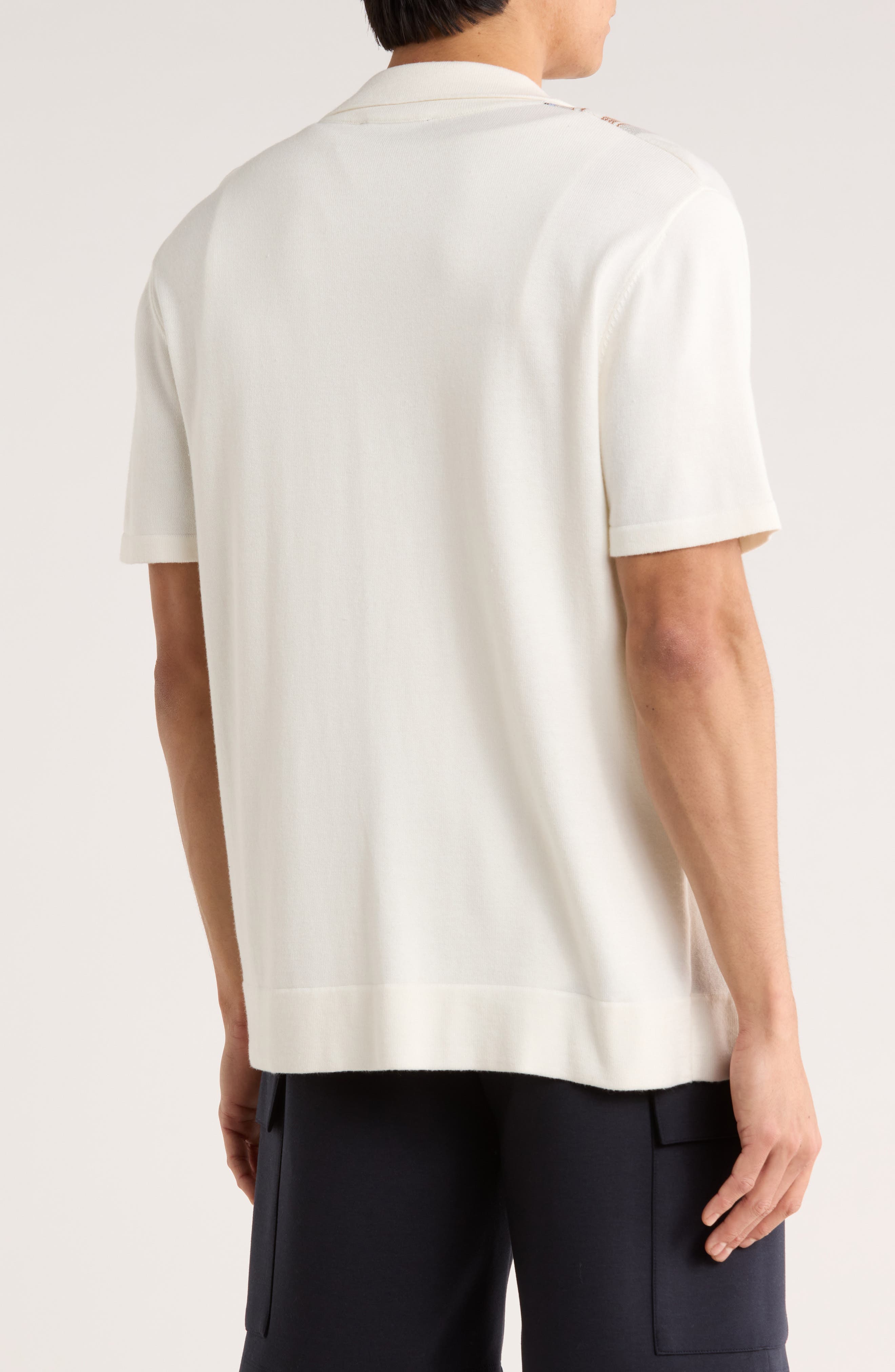 Multi Stripe Knit Camp Shirt - image 2