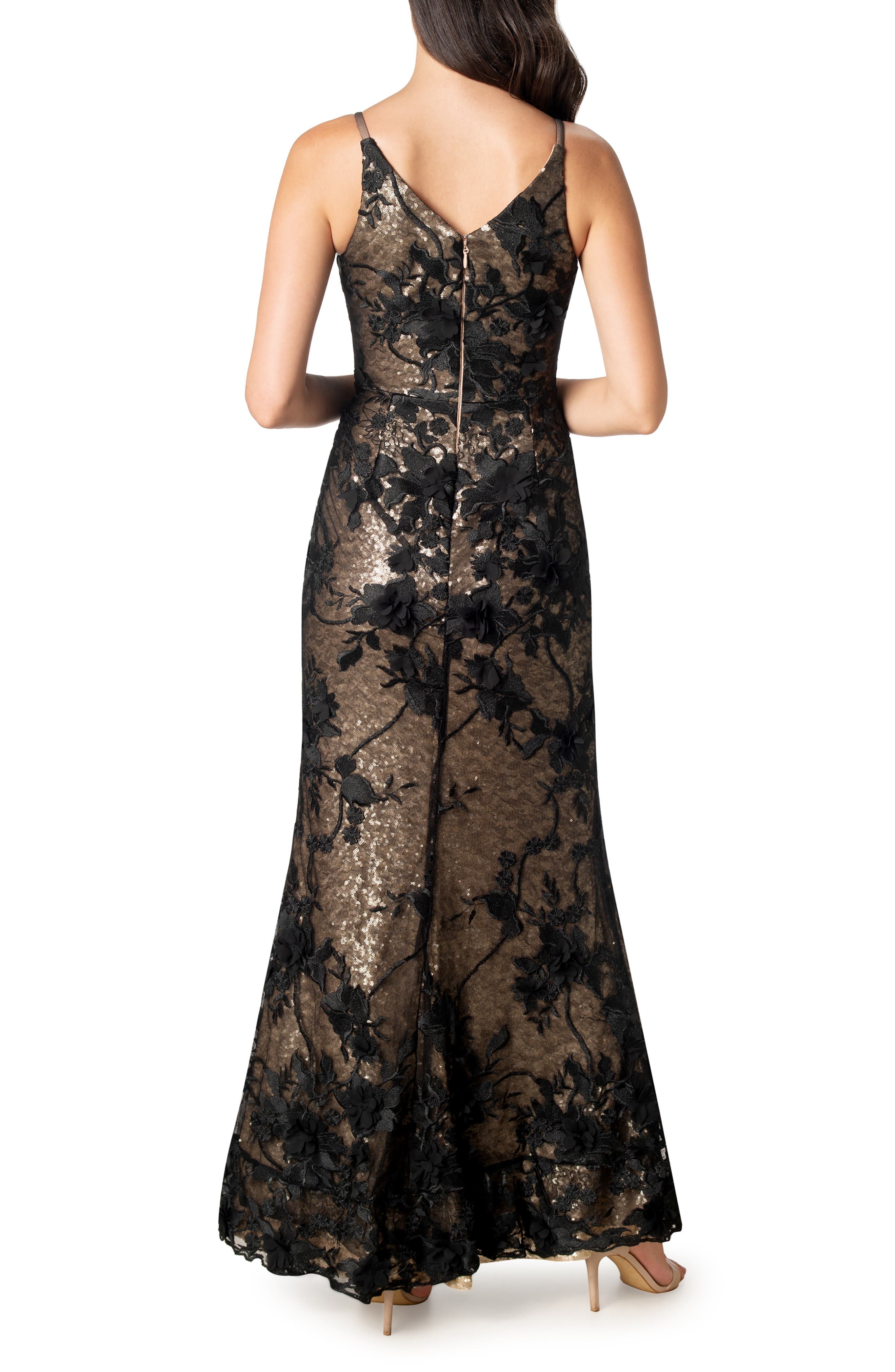 Sharon Floral Metallic Gown - image 2