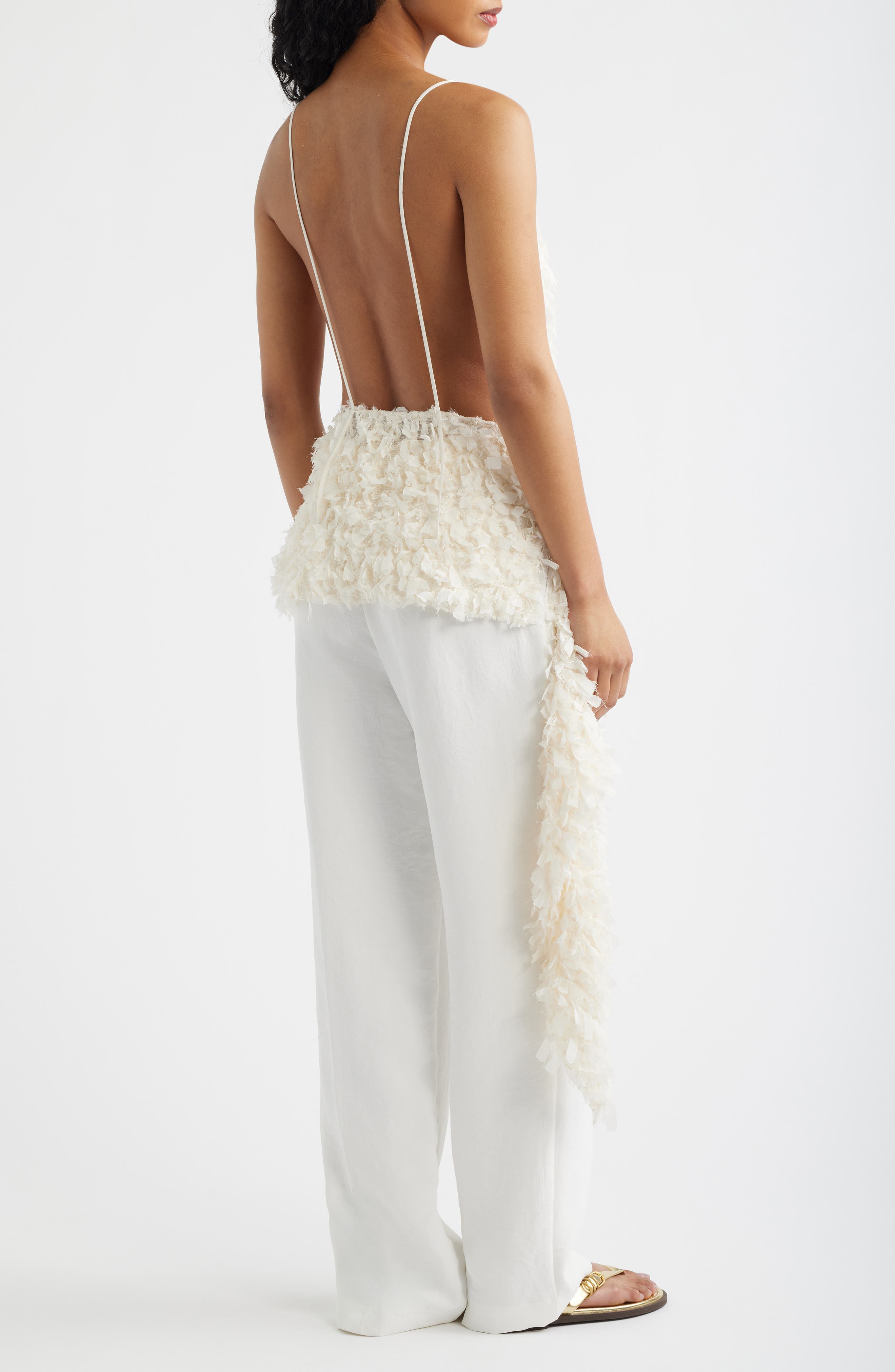 Asymmetric Textured Camisole Top - image 2