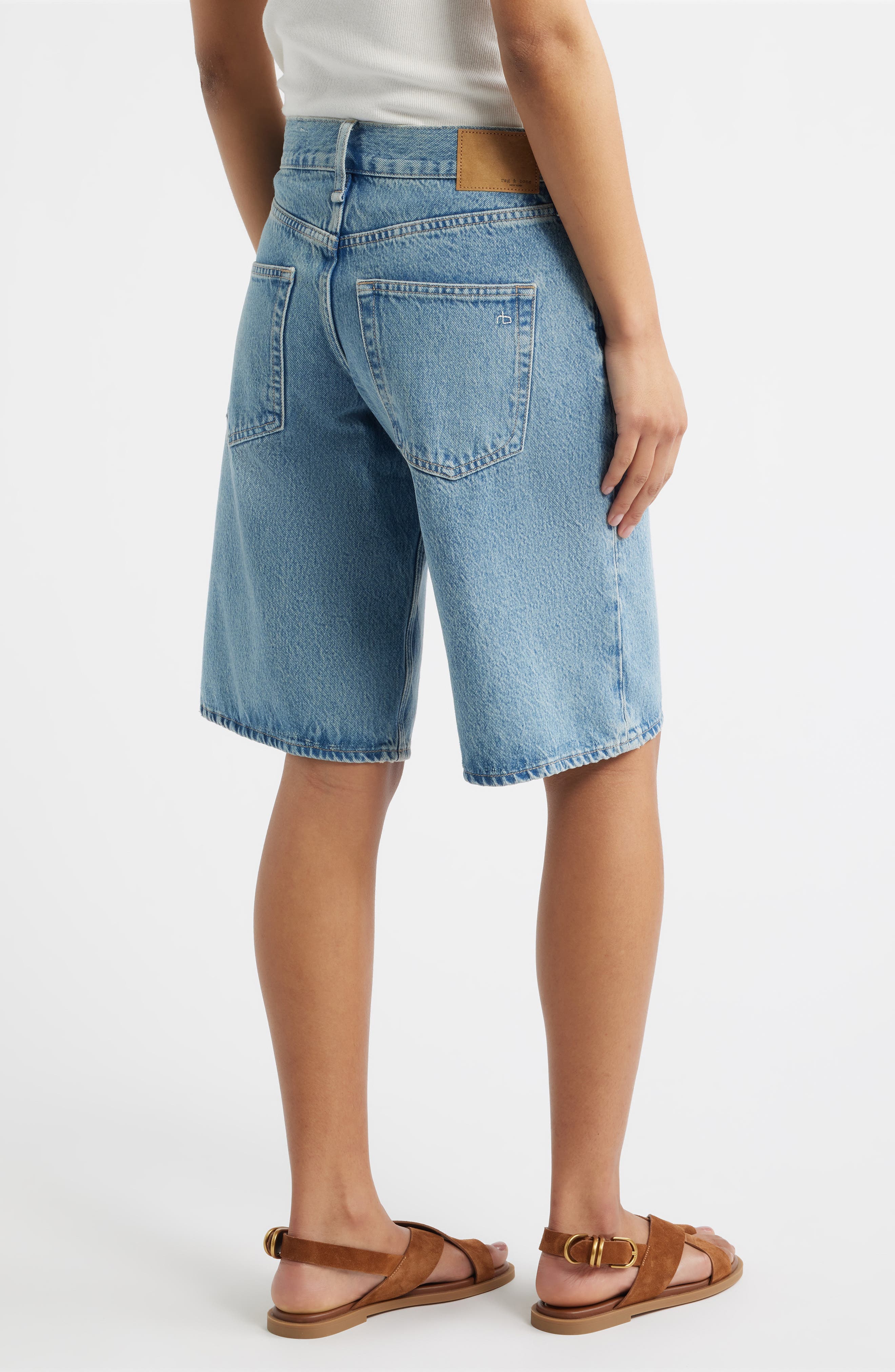 Ariel Longer Length Denim Shorts - image 2