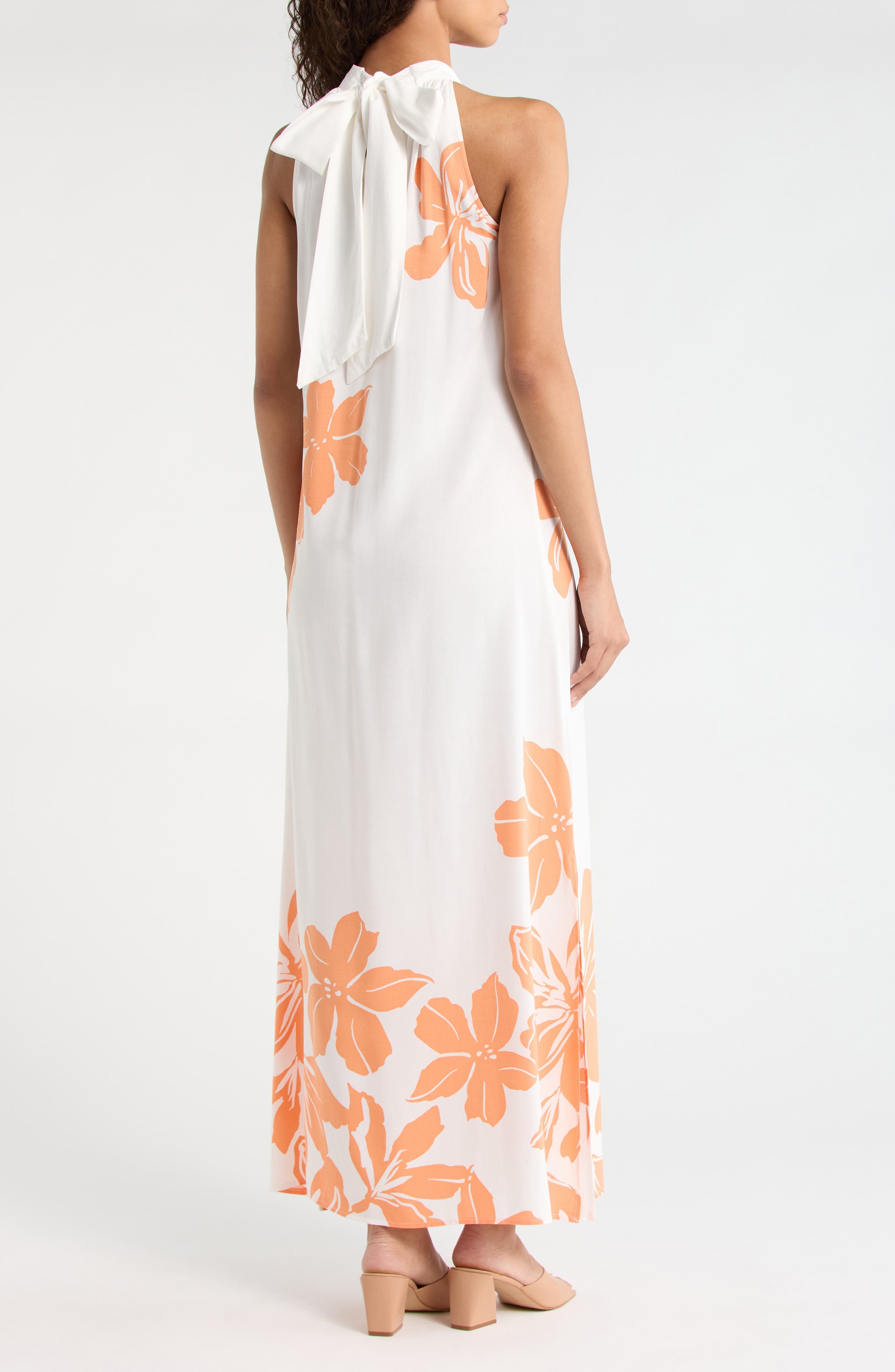 Mock Neck Trapeze Maxi Dress - image 2