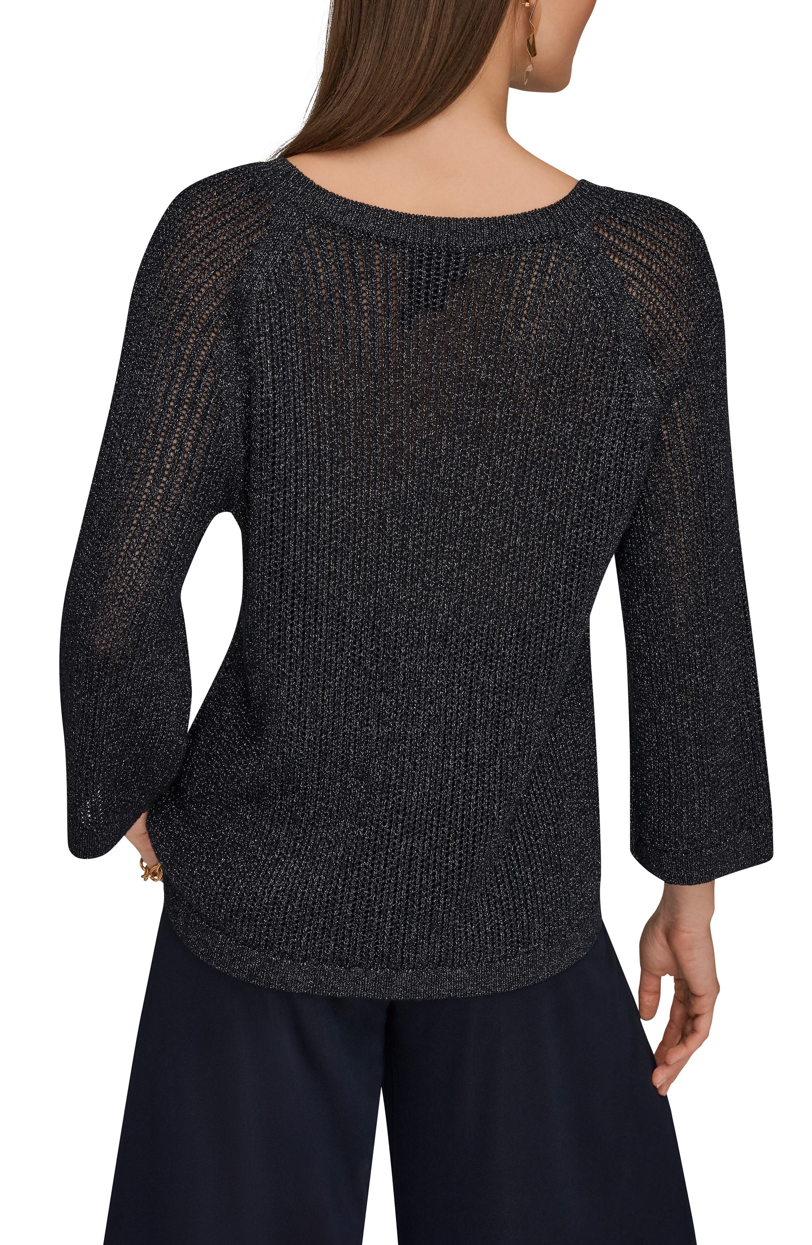 Metallic Sheer Sweater - image 4