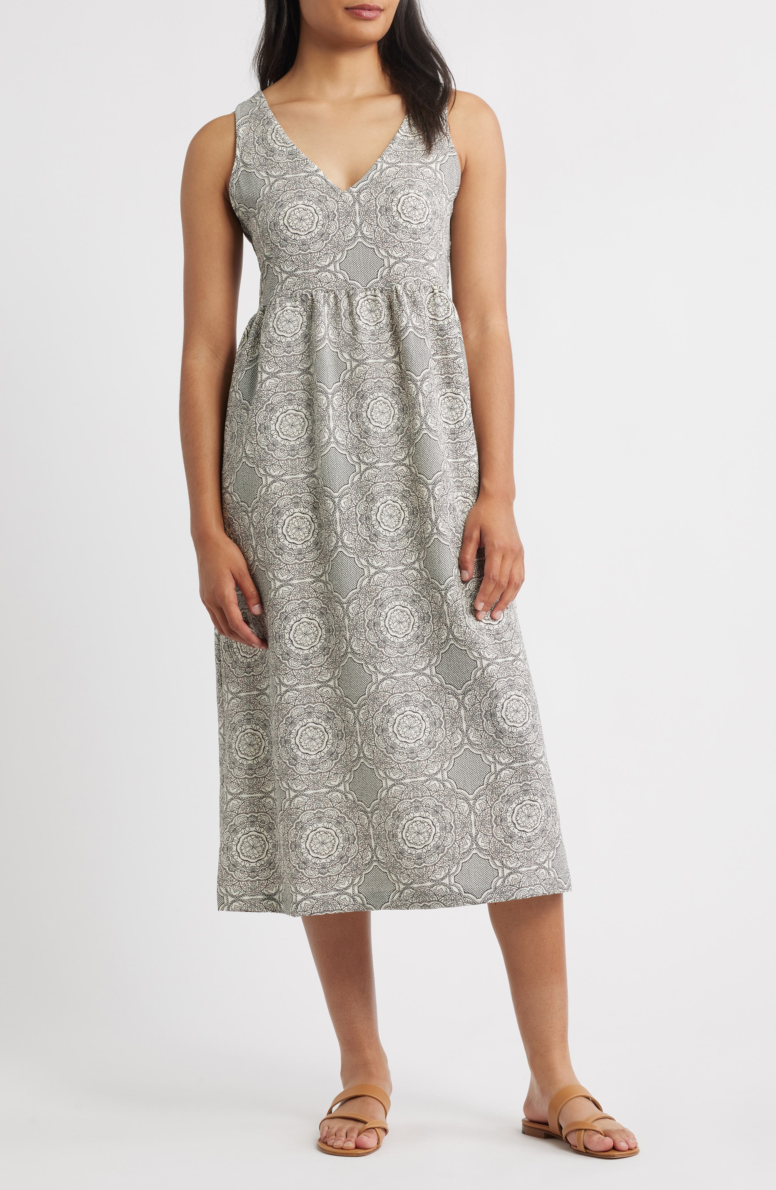 Tie Back Sleeveless Midi Dress - image 1