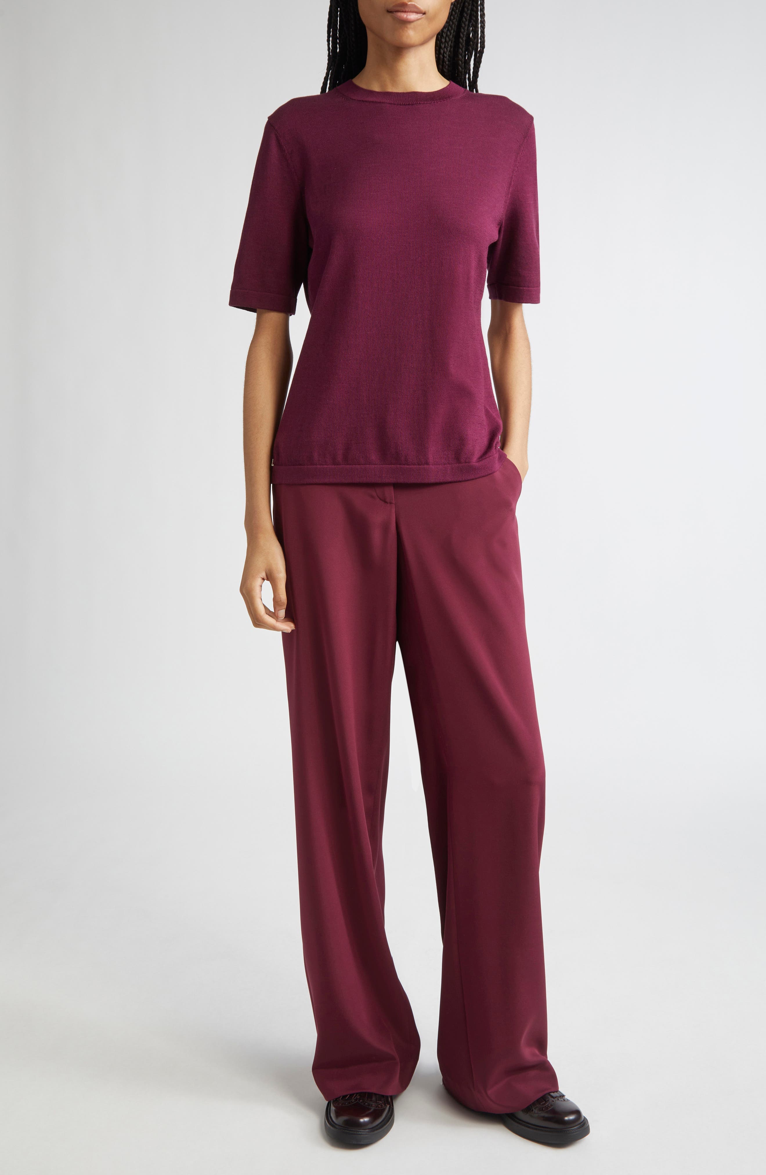 Sullivan Silk Stretch Crepe de Chine Pants - image 2