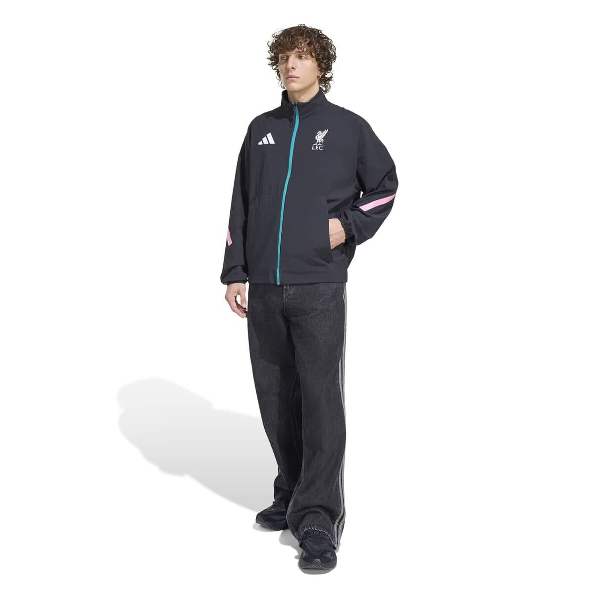 Men's adidas Black Liverpool 2025/26 Club Anthem Full-Zip Jacket - image 1