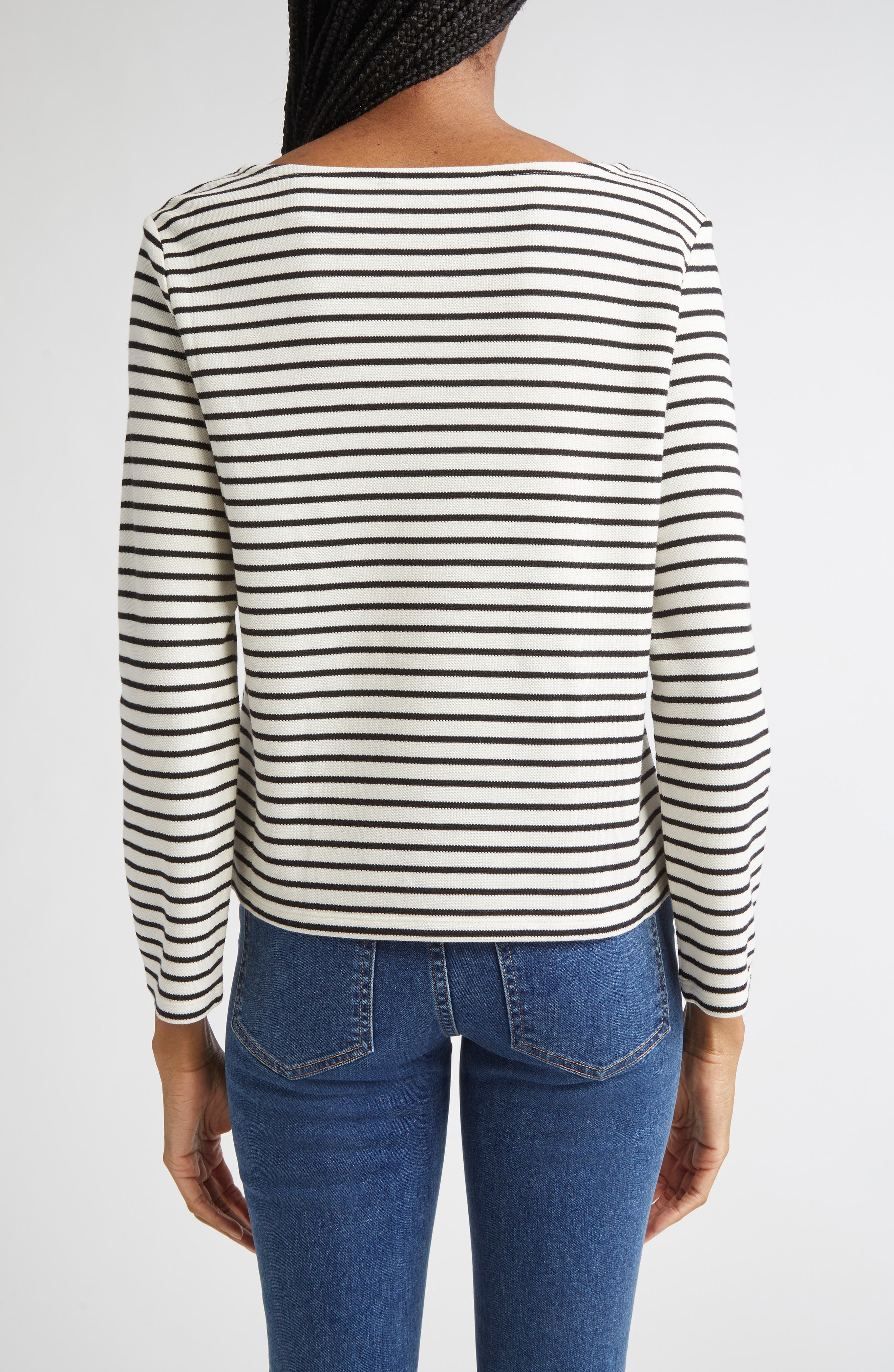 Hovey Stripe Boat Neck T-Shirt - image 2