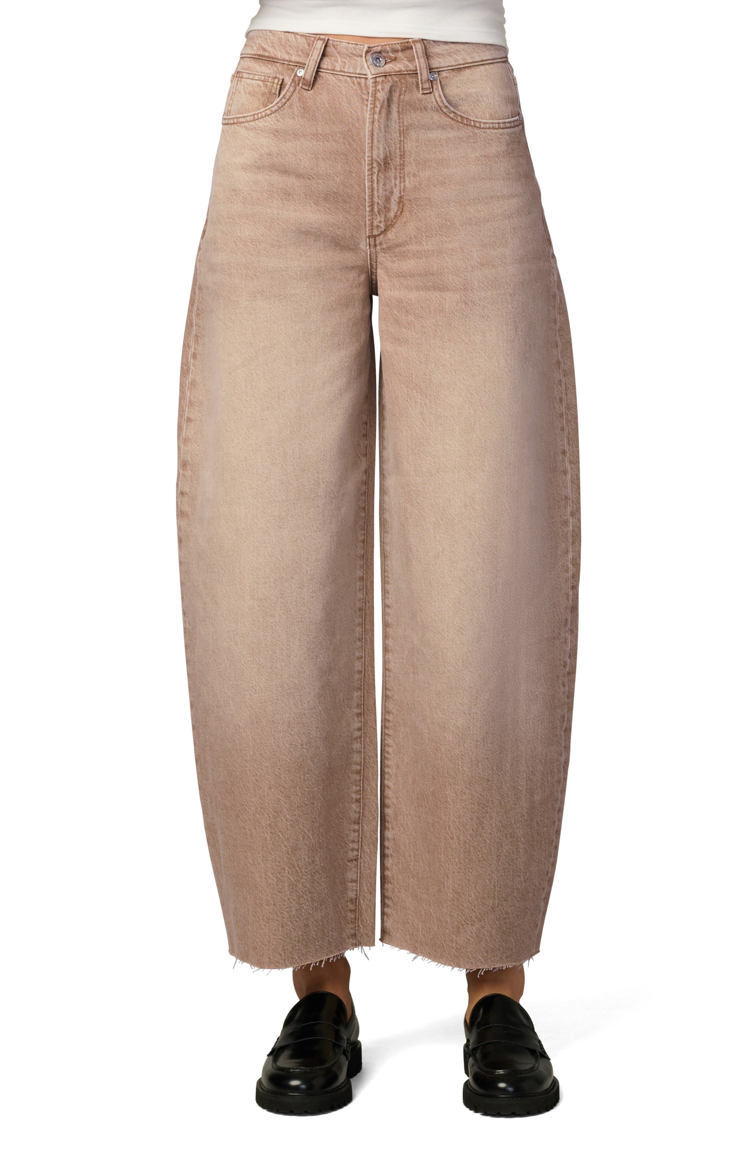 The Billie Raw Hem Crop Barrel Jeans - image 1