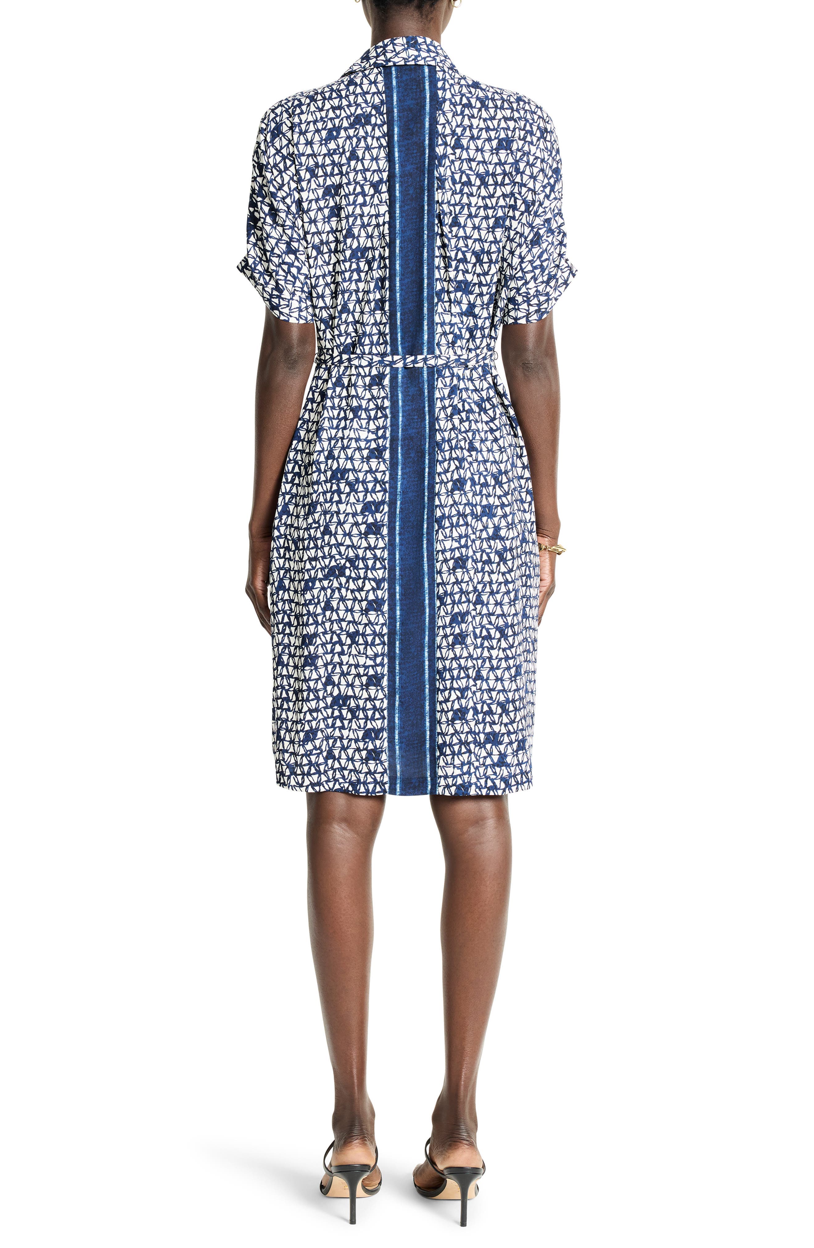 Devon Etched Angles Belted Dress - image 2
