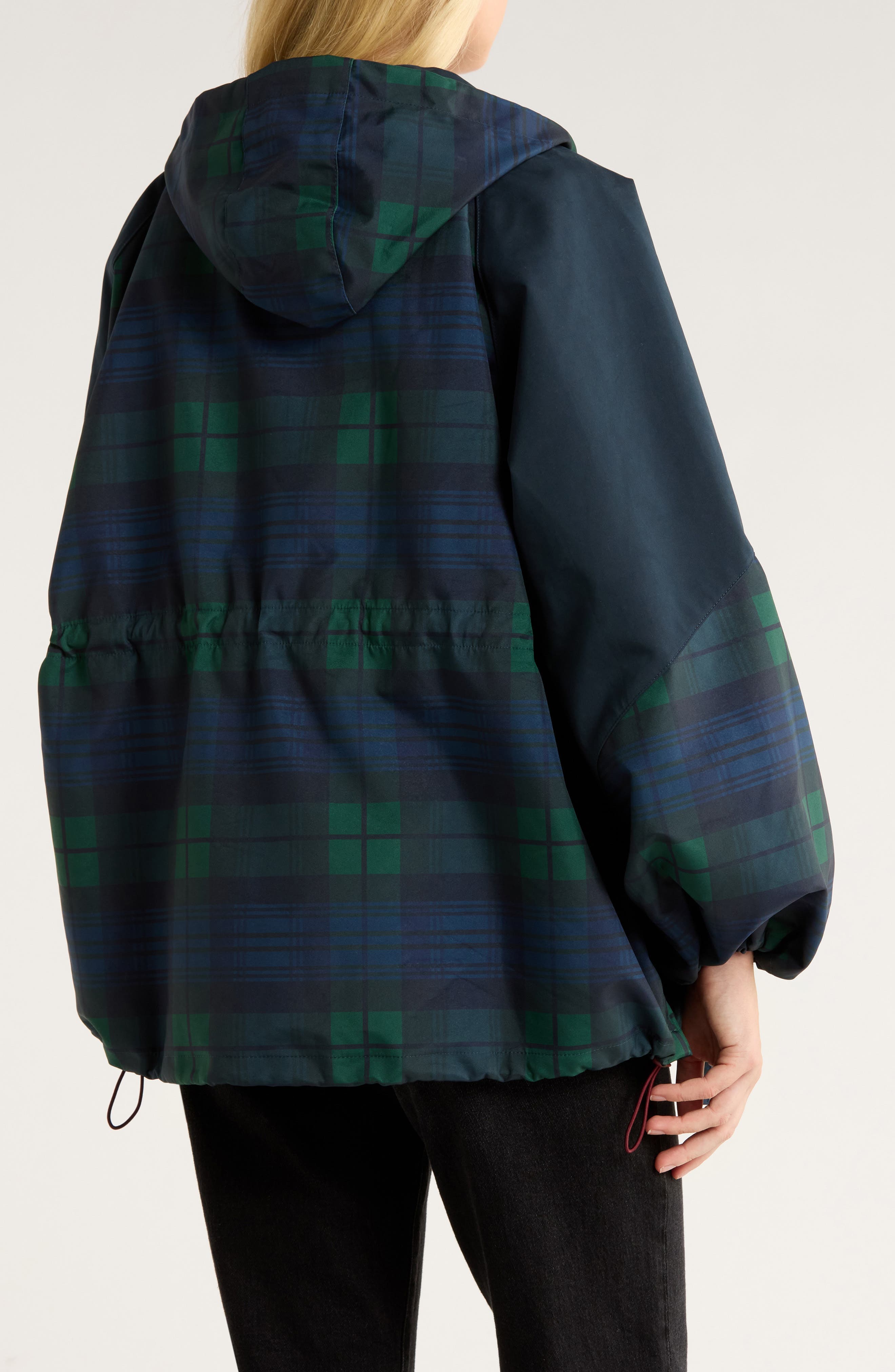 Liu Water Resistant Plaid Raincoat - image 2