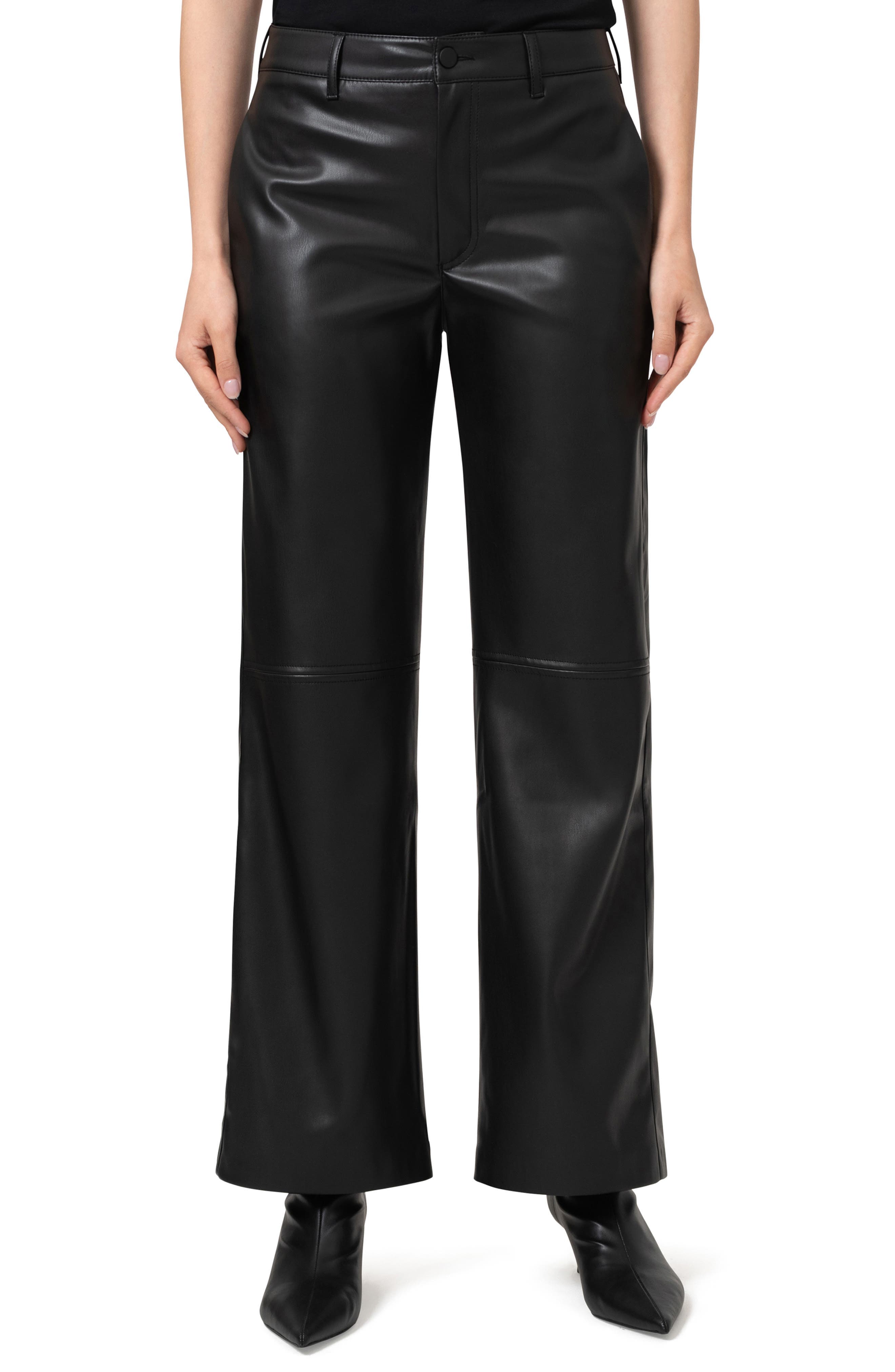 Faux Leather Wide Leg Pants - image 1