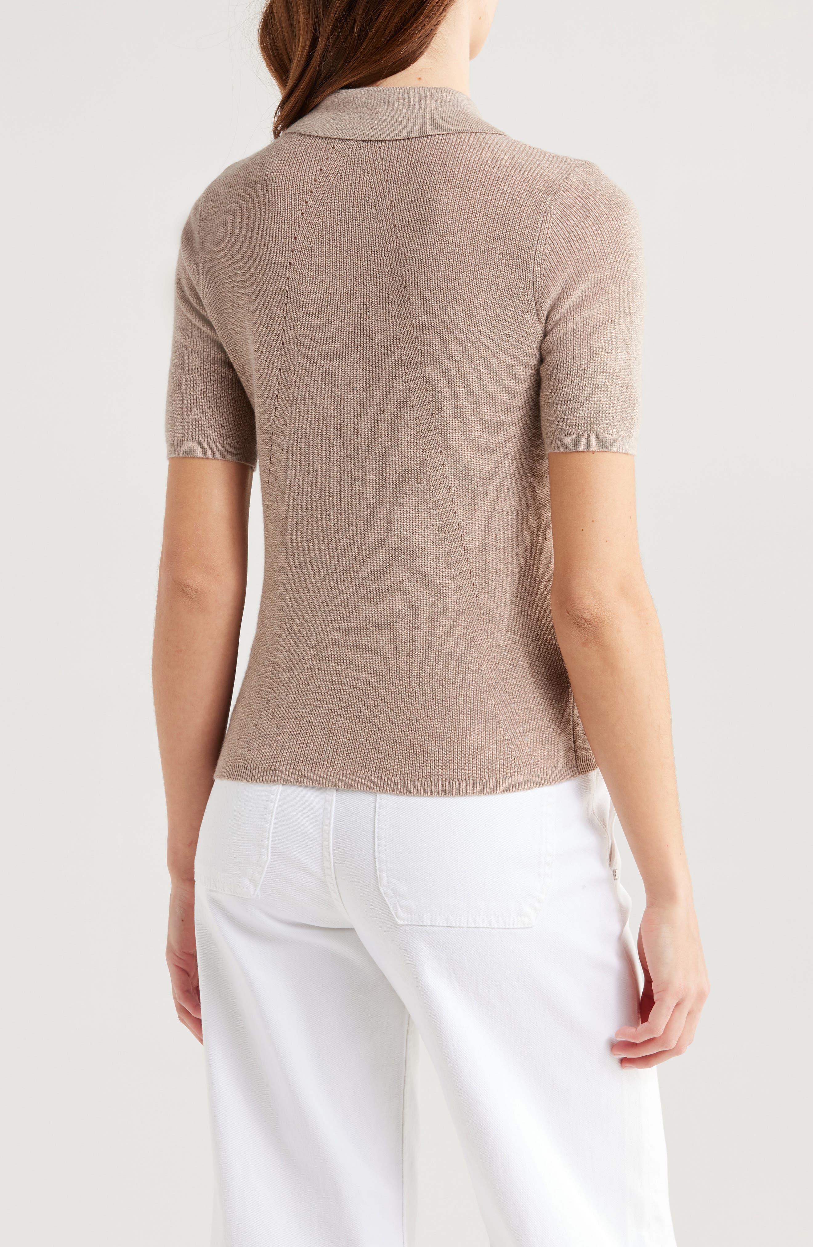 Darcey Cotton & Cashmere Polo Sweater - image 2