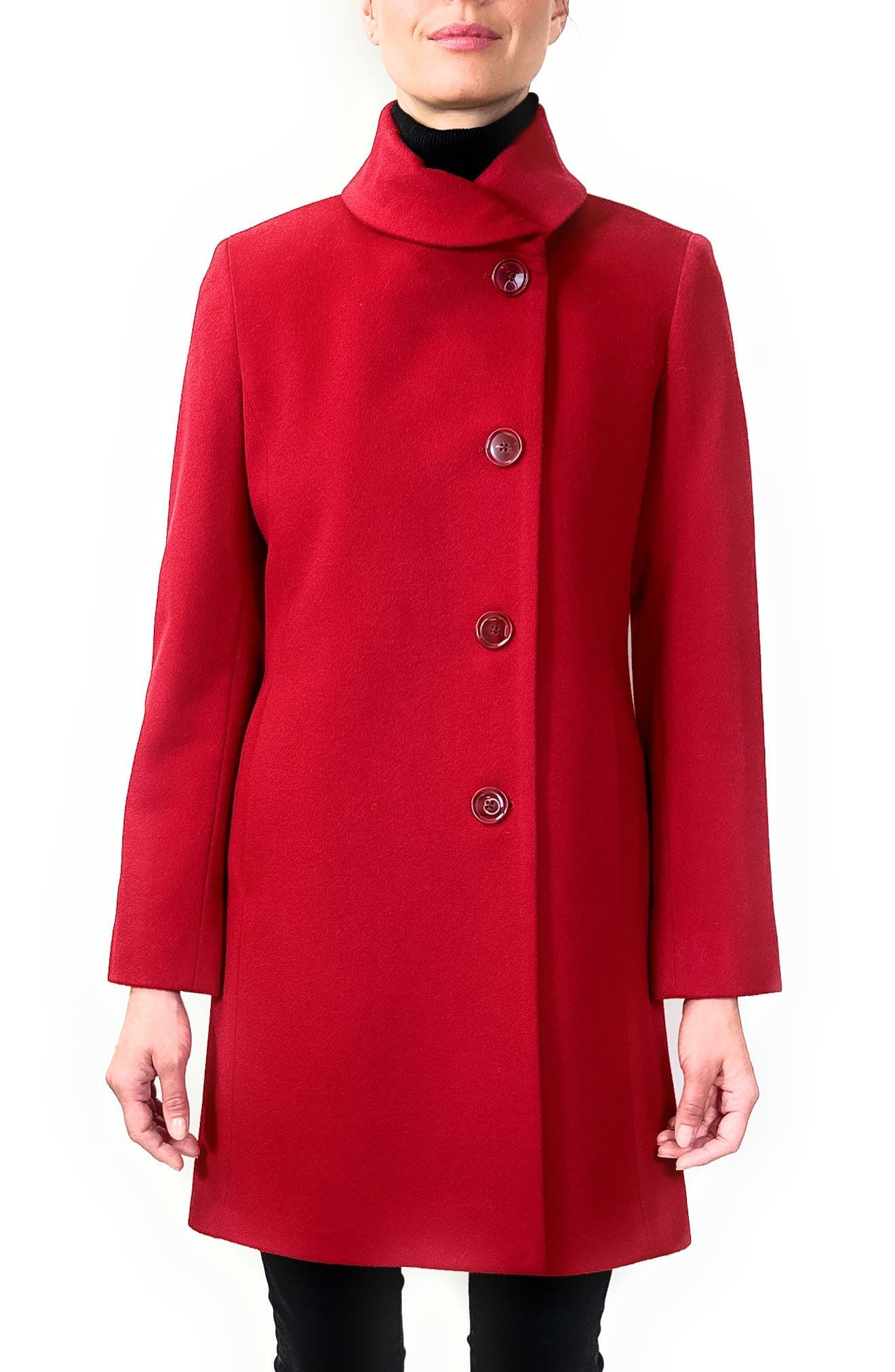 Round Collar Wool Coat