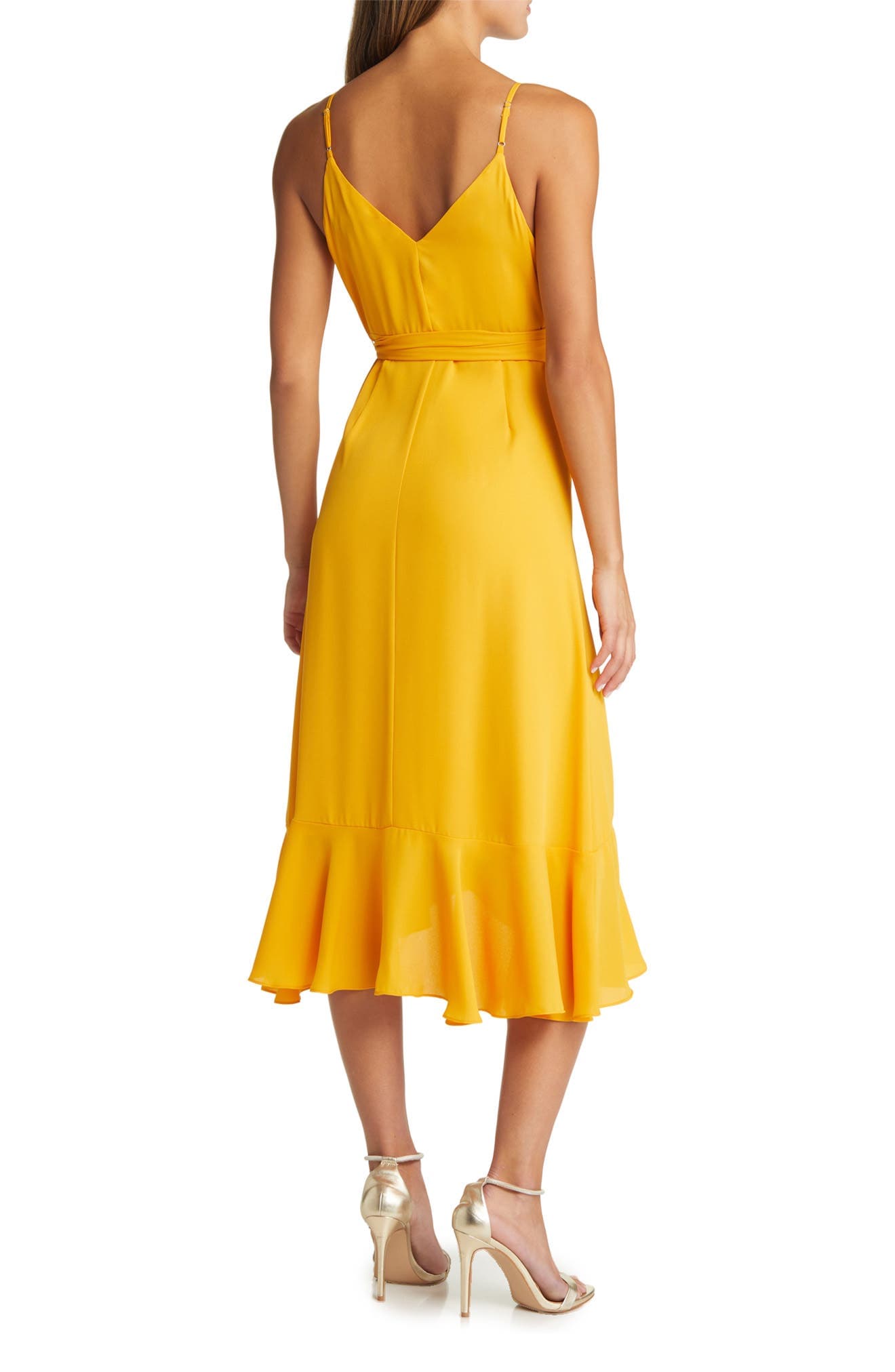 Manhattan Moment Ruffle Midi Wrap Dress - image 2