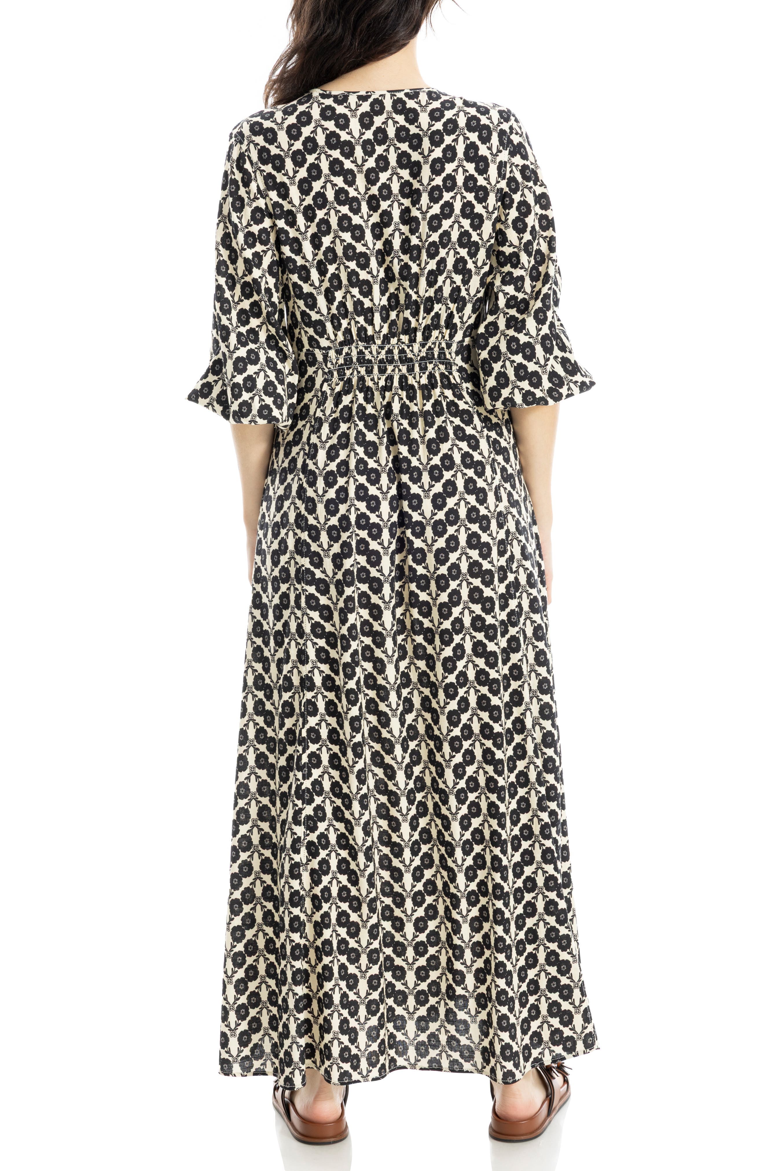 Three-Quarter Sleeve Maxi Dress - image 2