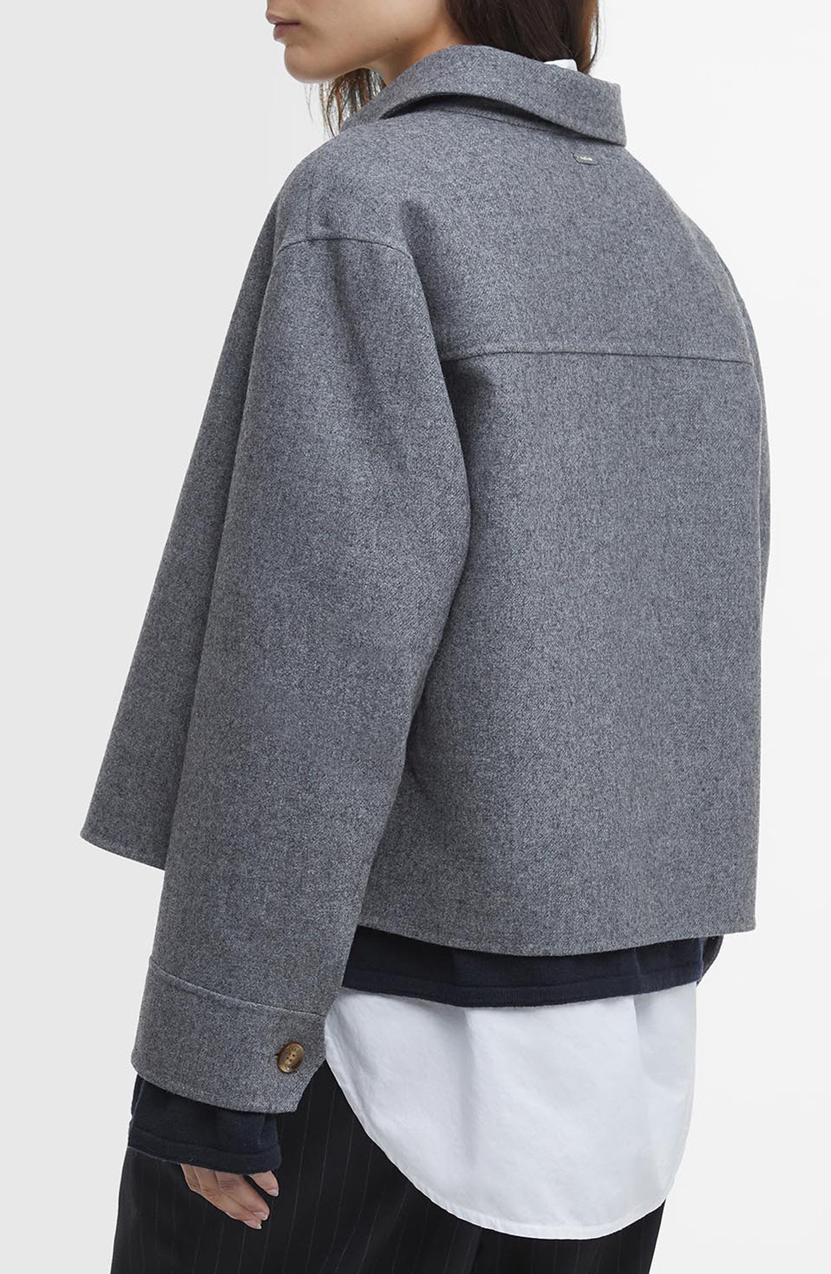 Emery Wool Blend Button-Up Shirt Jacket - image 2