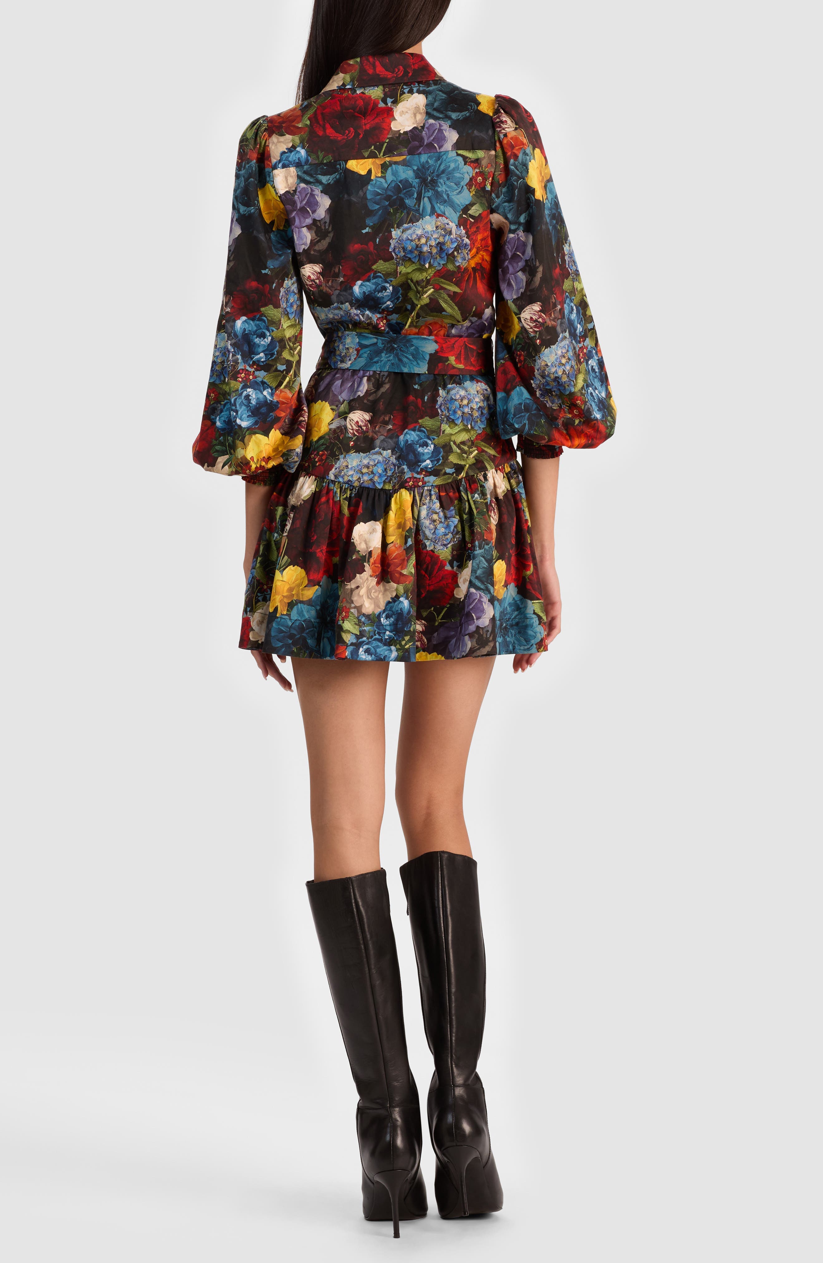 Lily Long Sleeve Floral Shirtdress - image 2