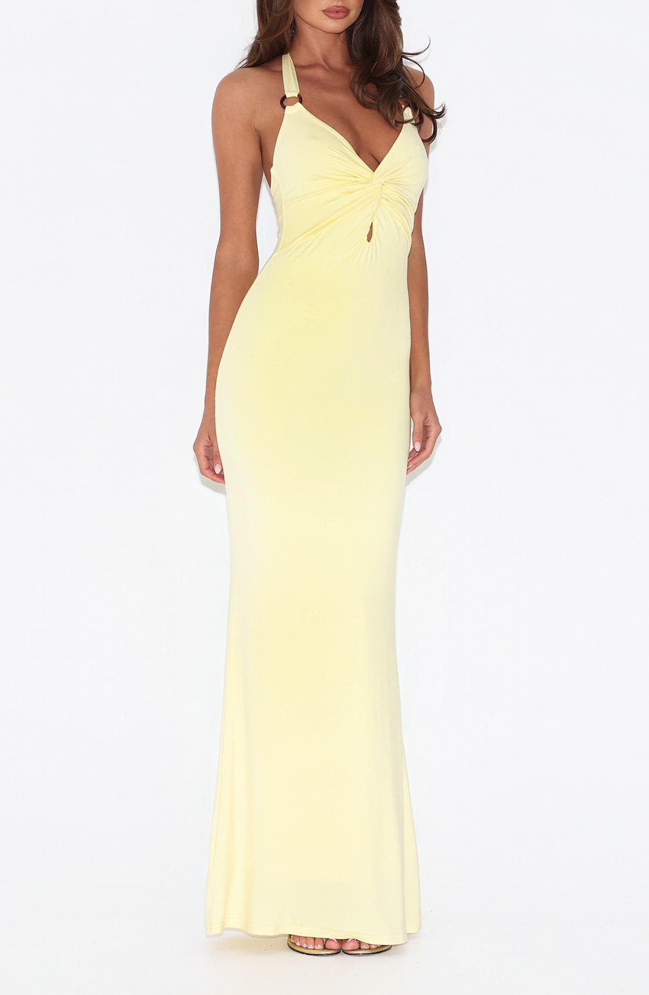 Zeneva Twist Front Evening Dress - image 1