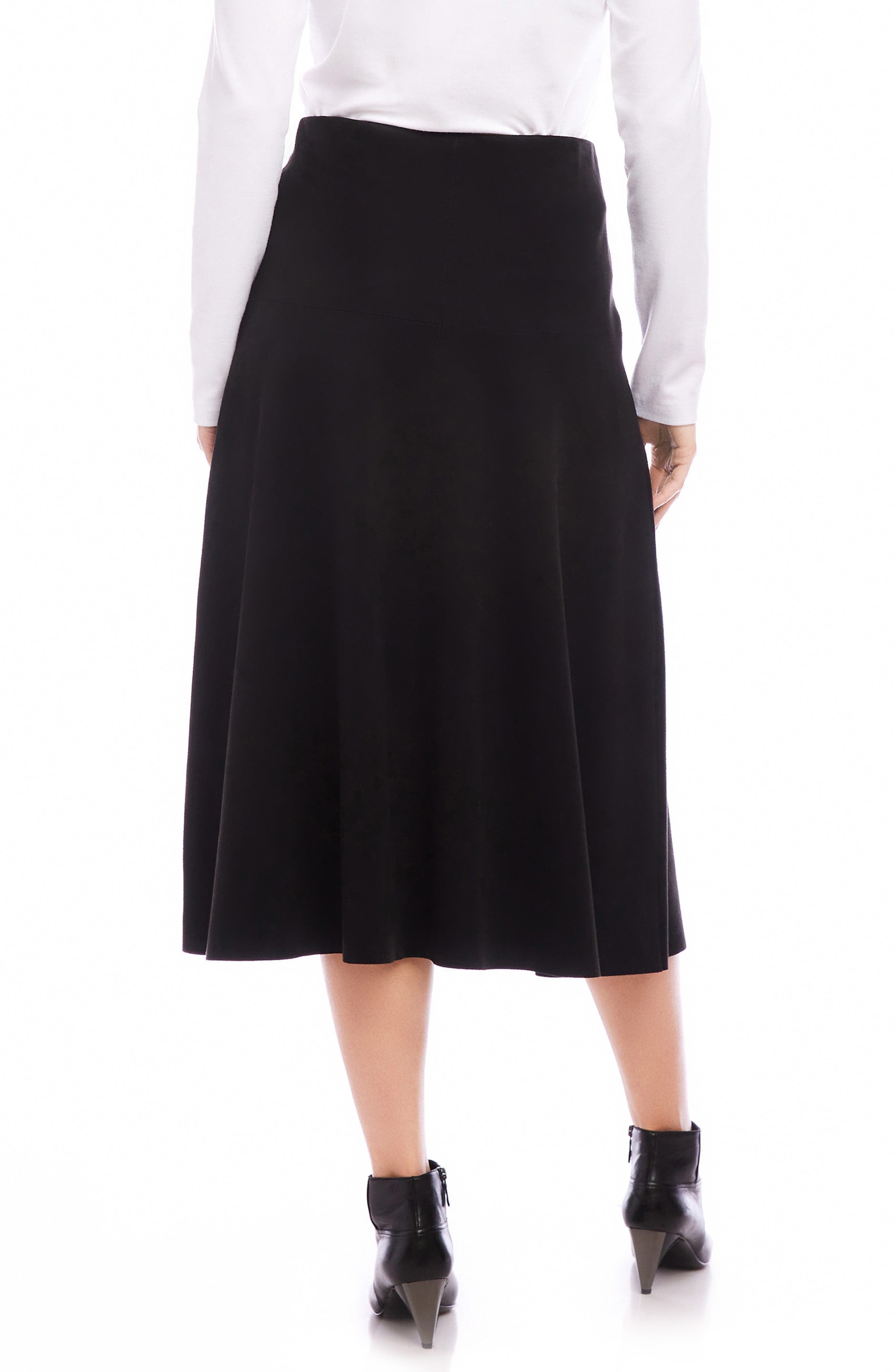Faux Suede Midi Skirt - image 2