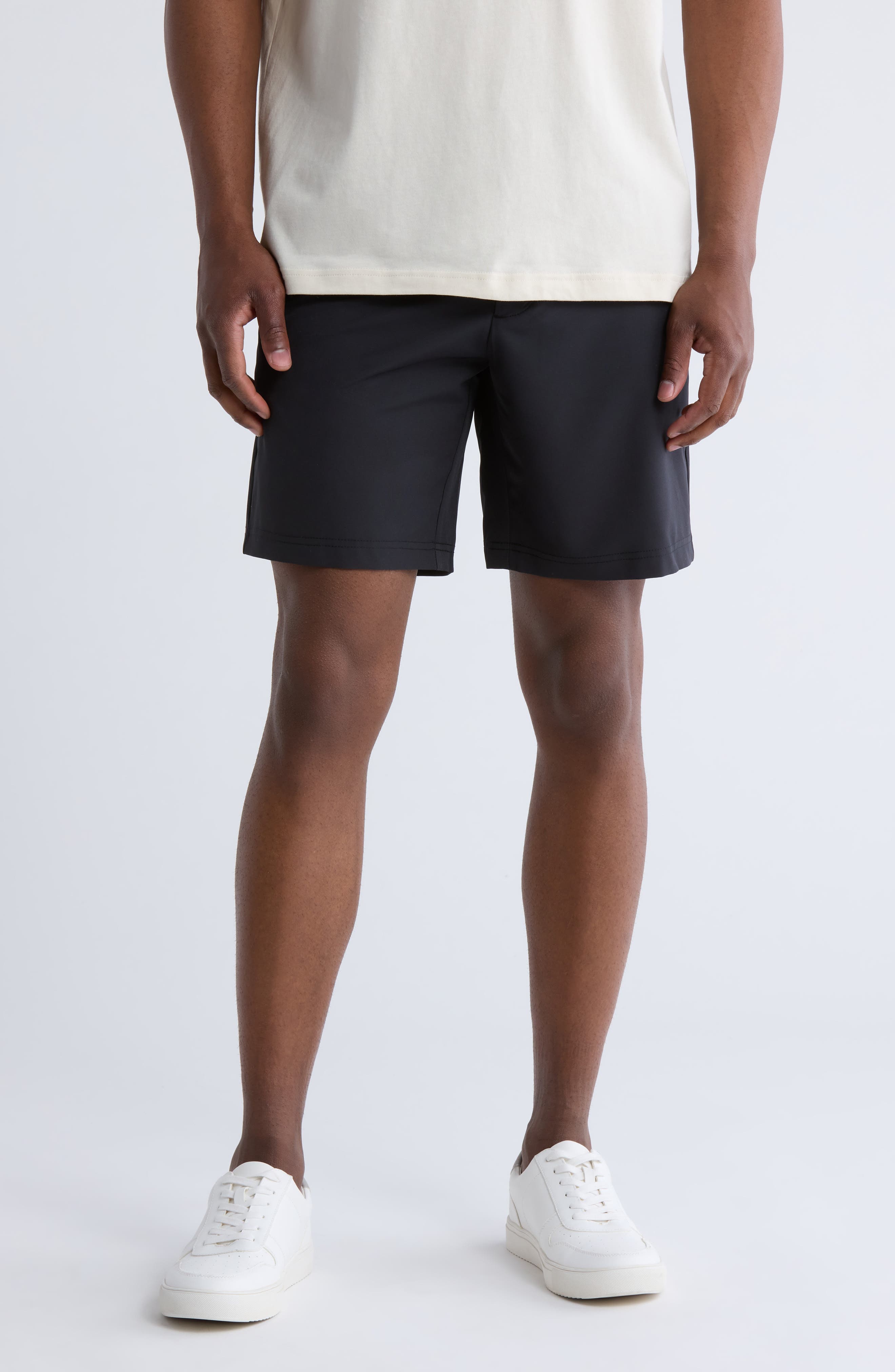 8-Inch Solid Flat Front Golf Shorts - image 1