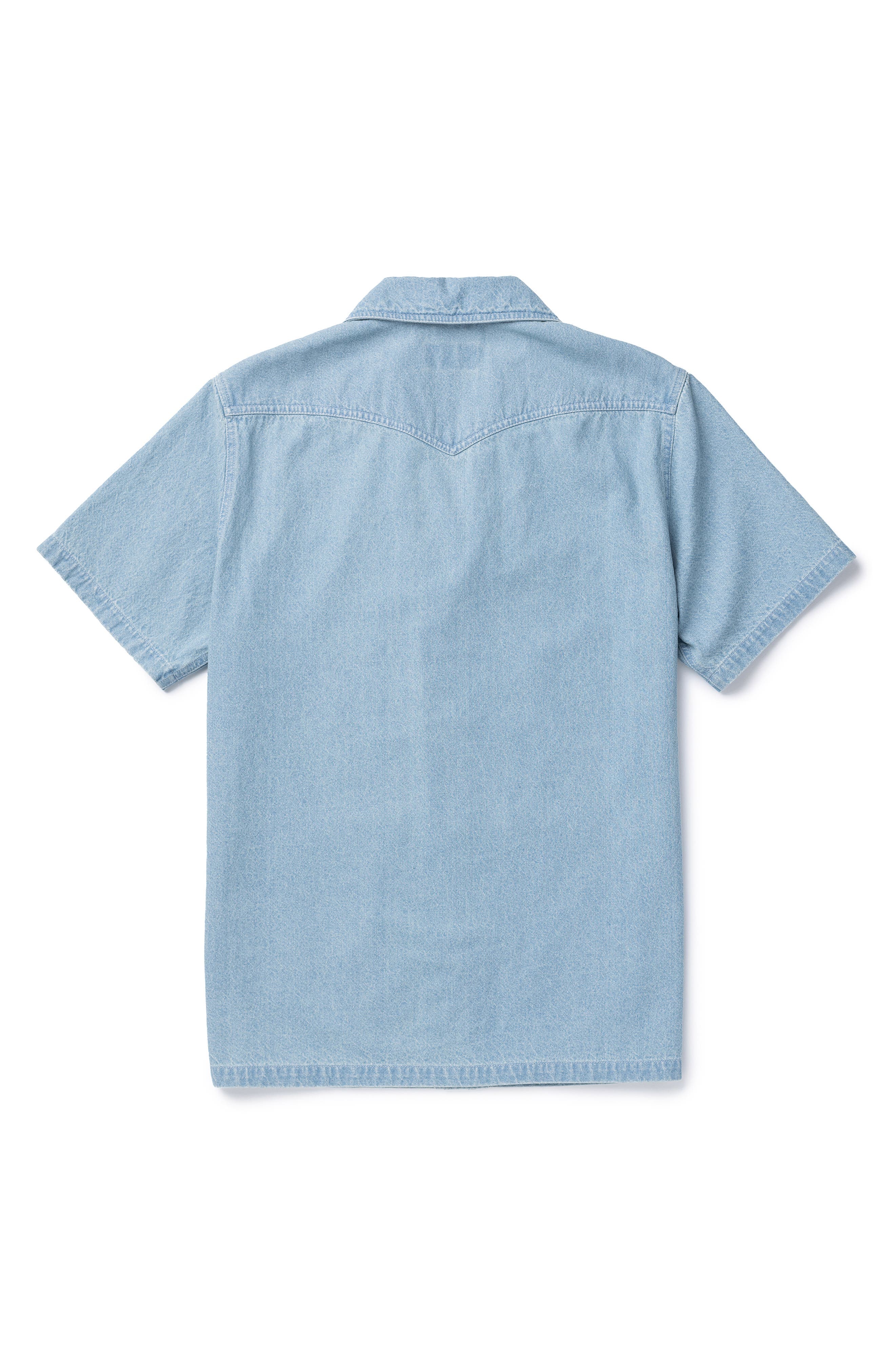 Southpaw Whippersnapper Cotton Chambray Snap-Up Shirt - image 2