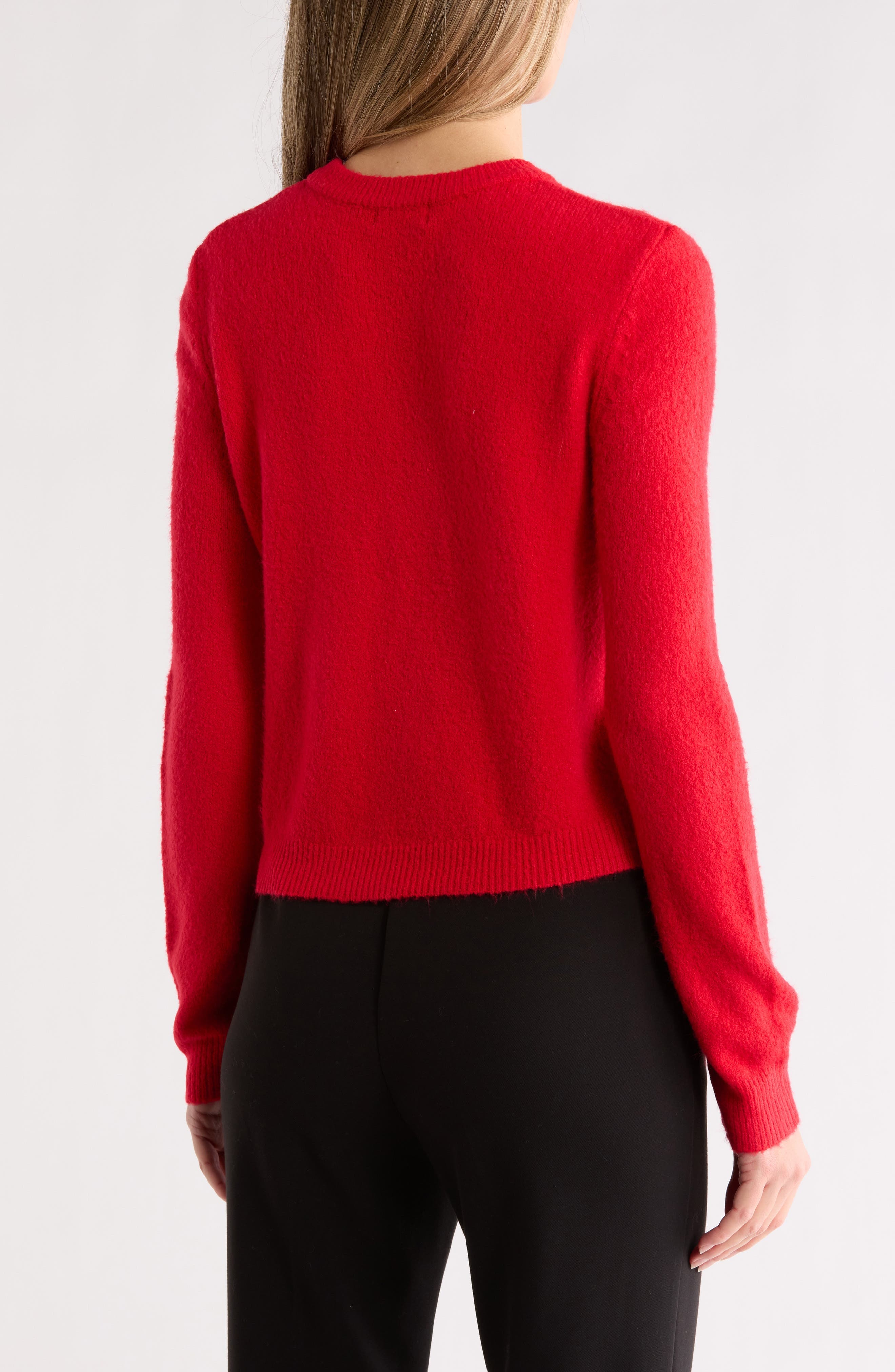 Ribbon Button Crop Cardigan - image 4