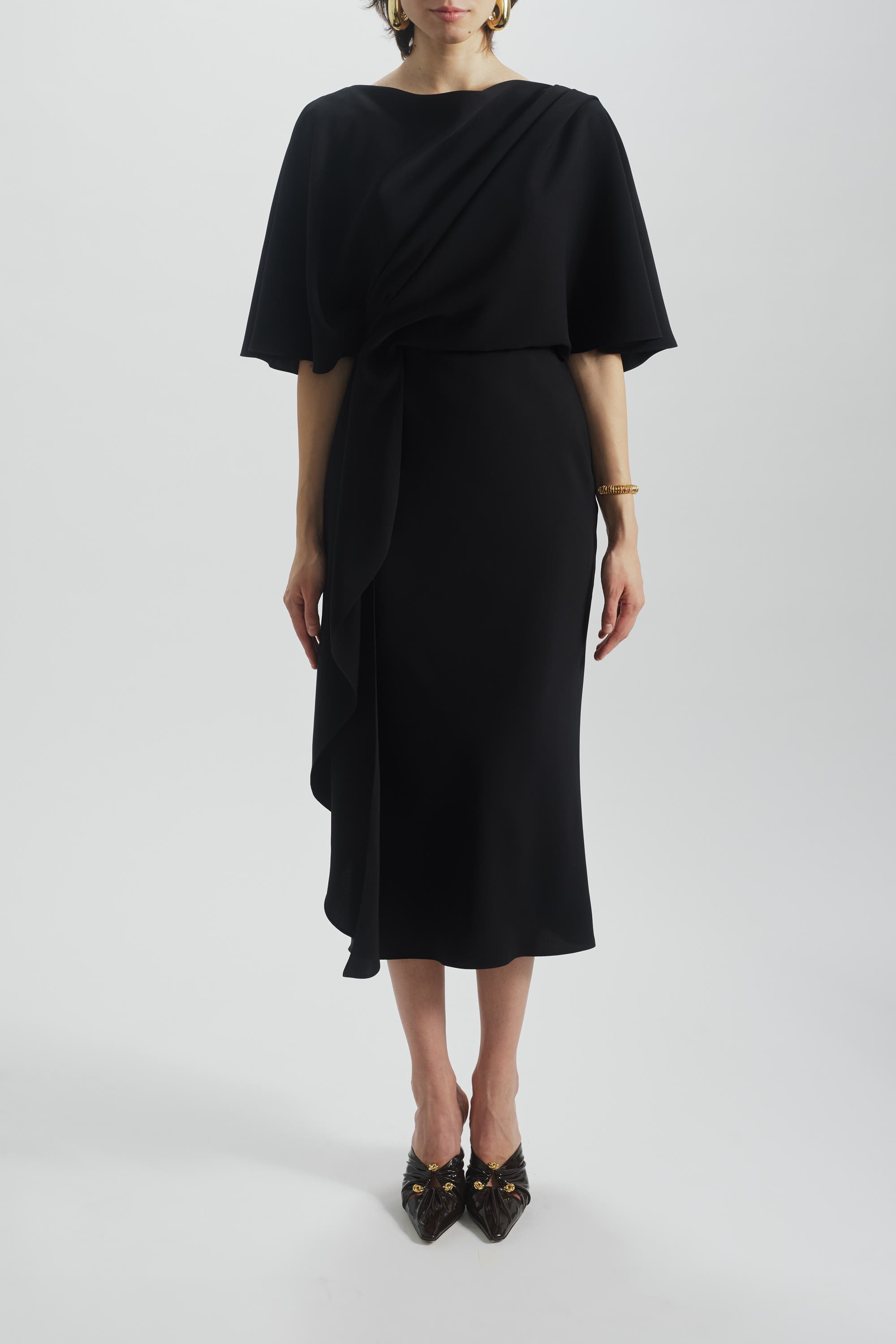 Cascading Drape Dress - image 1