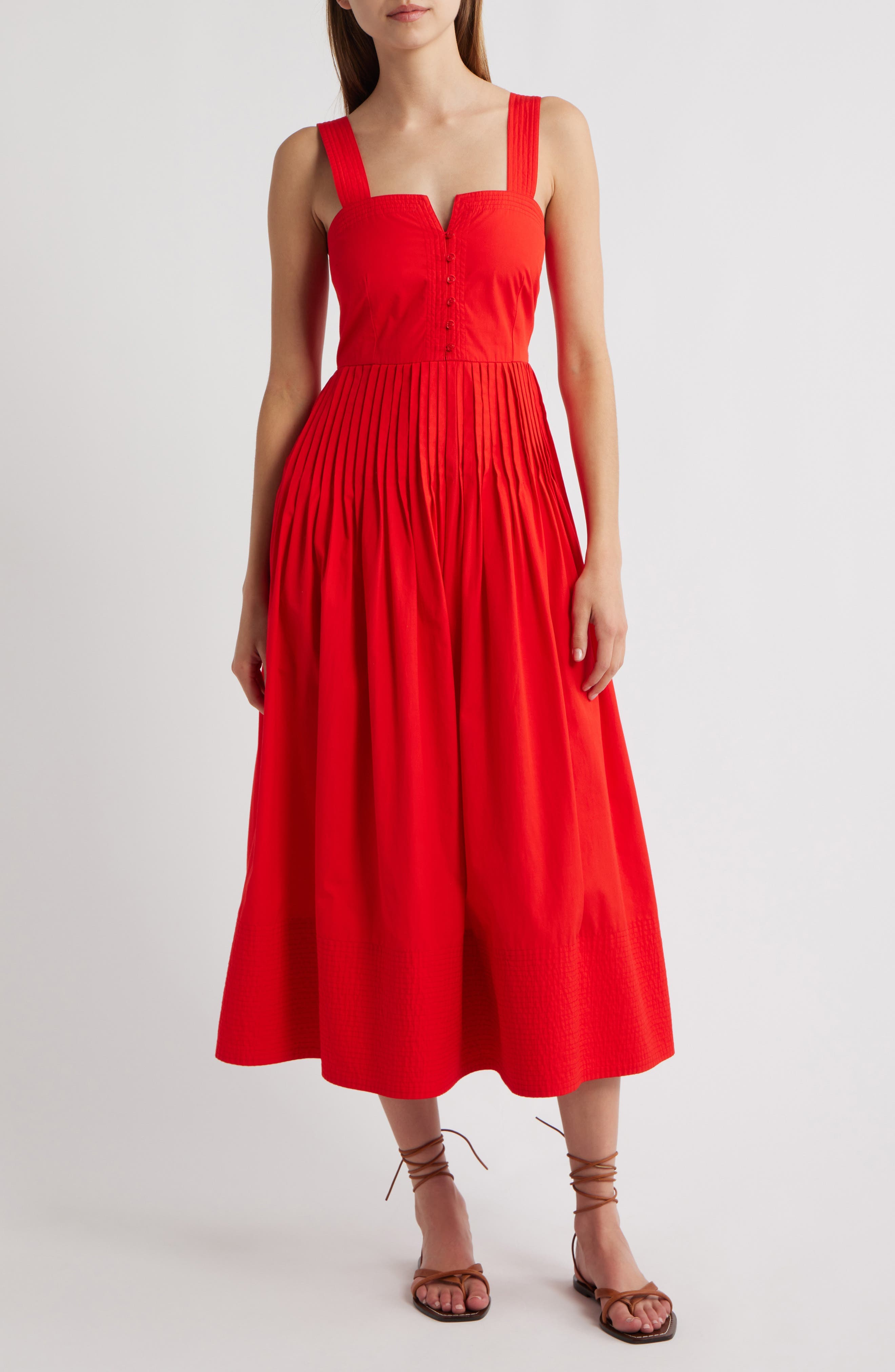 The Day Break Pleated Sleeveless Maxi Dress - image 1