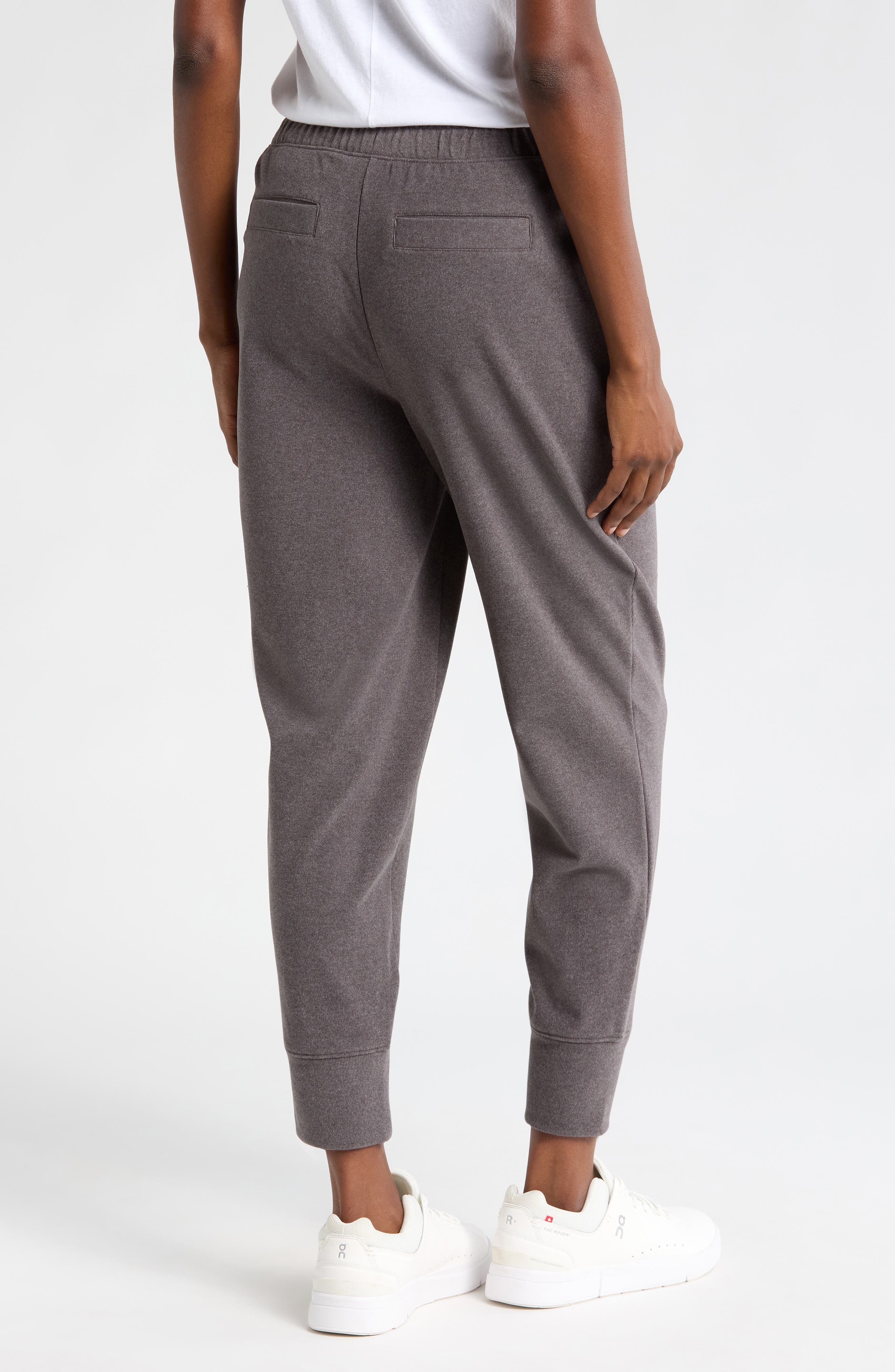 Brushed Rib Knit Slim Joggers - image 2