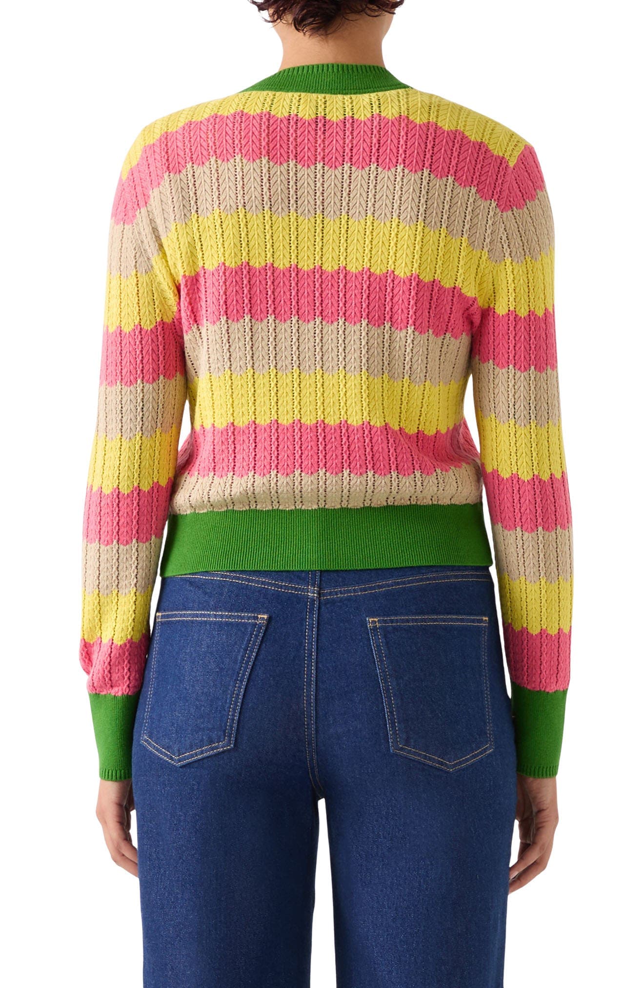 Cinzia Zigzag Pointelle Cardigan - image 2
