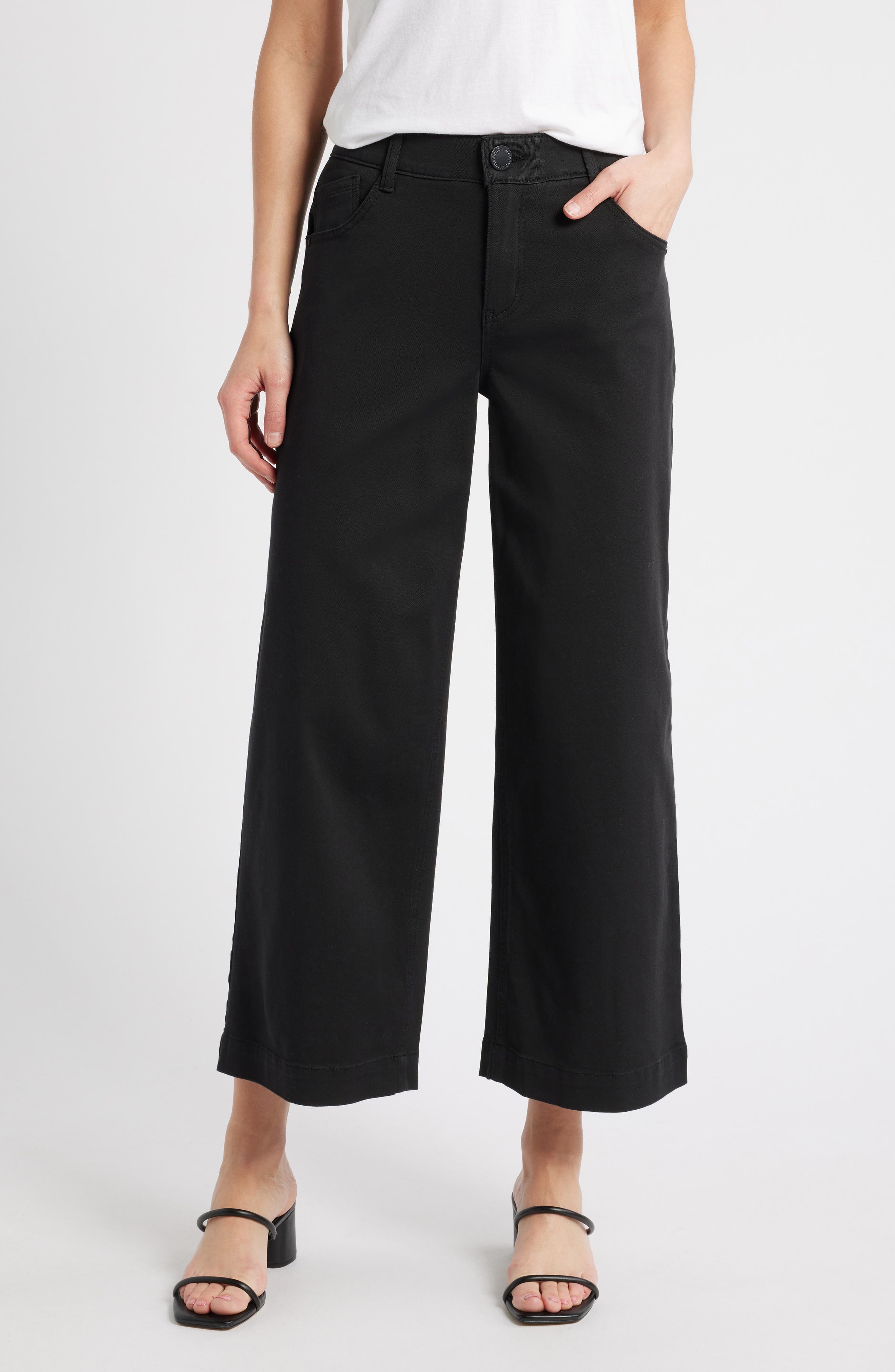 Sam High Waist Ankle Wide Leg Twill Pants - image 1