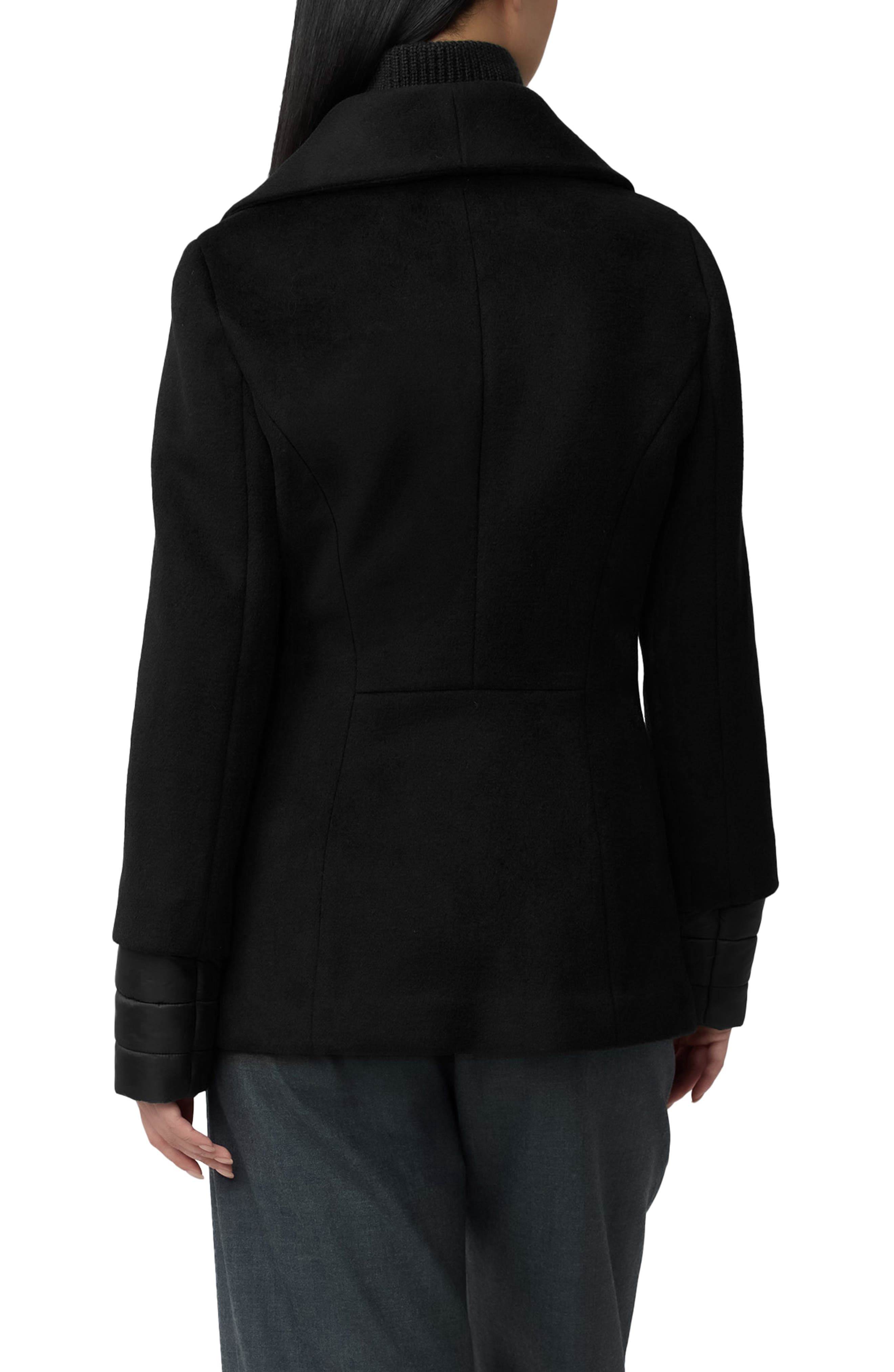 Freida Mixed Media Coat with Removable Puffer Bib - image 2
