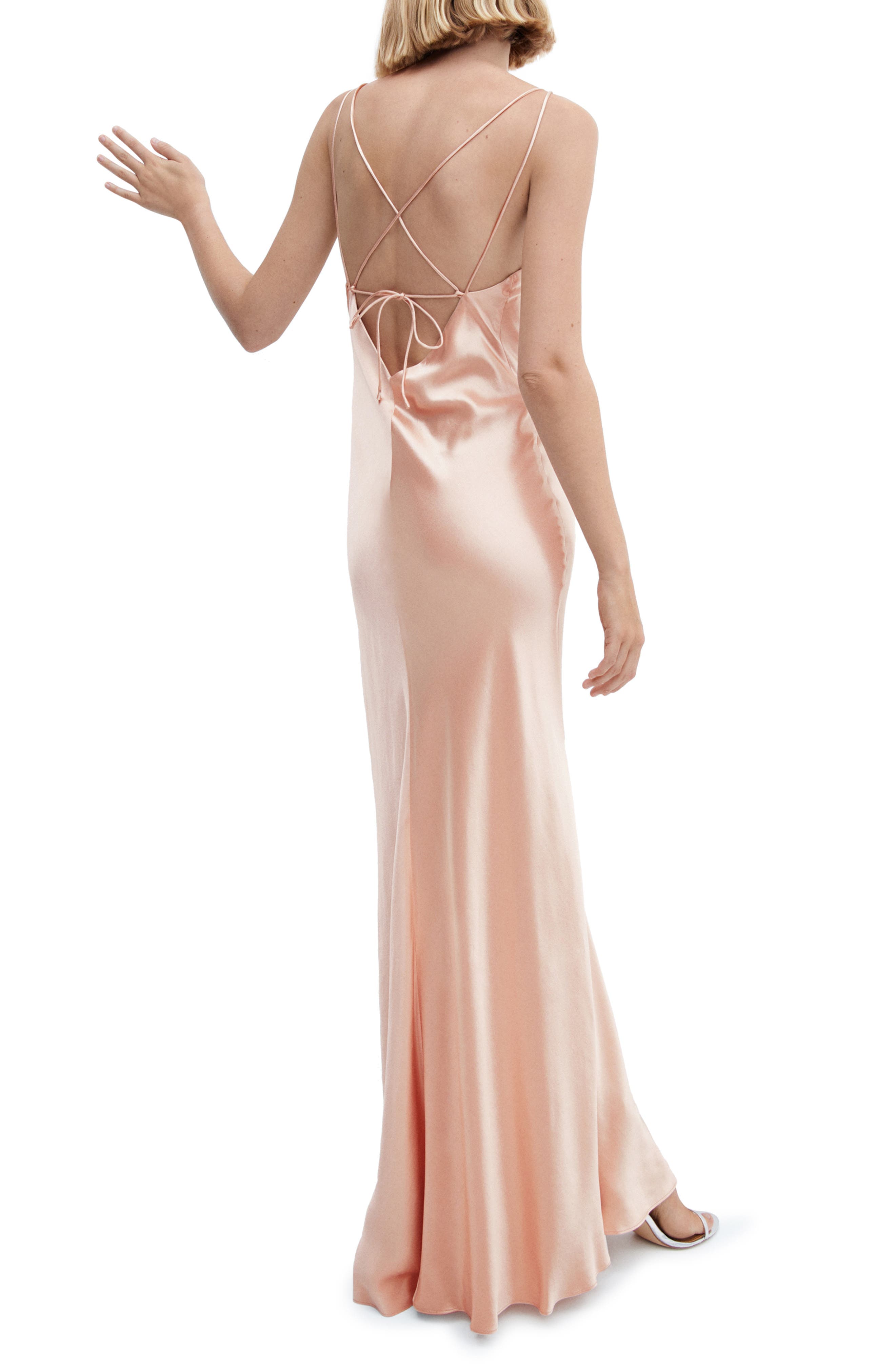 Open Back Satin Slipdress - image 2