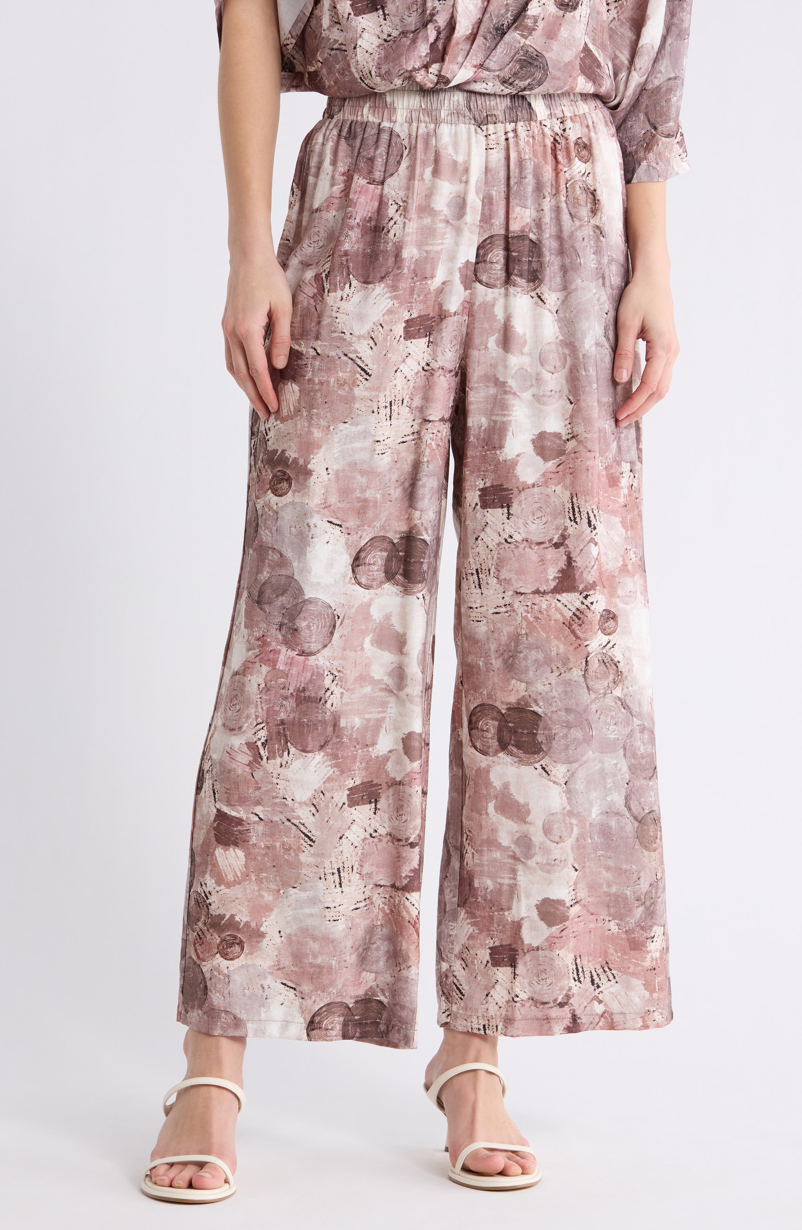 Abstract Print Pull-On Pants - image 1