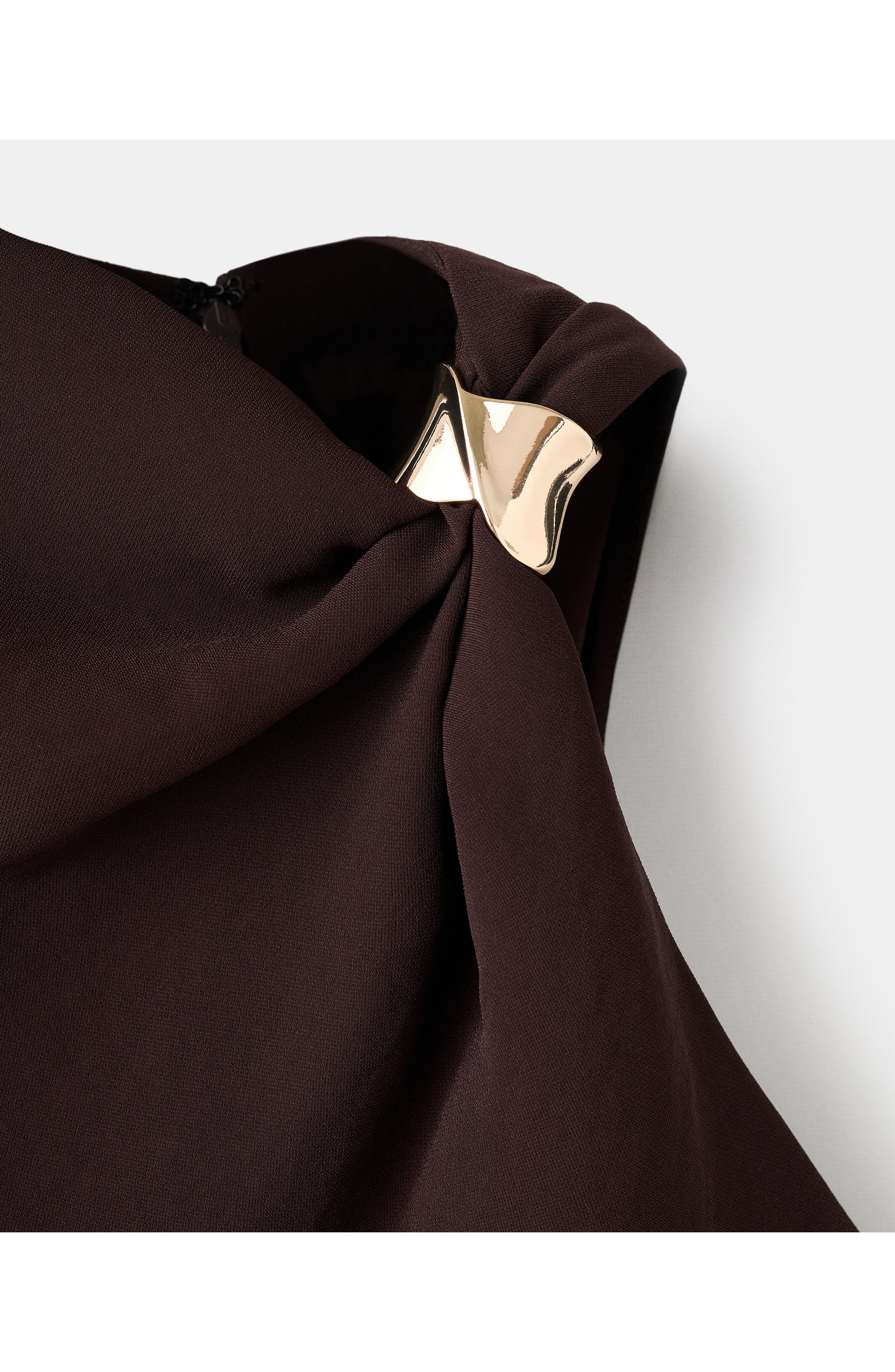 Asymmetric Neck Dress - image 2