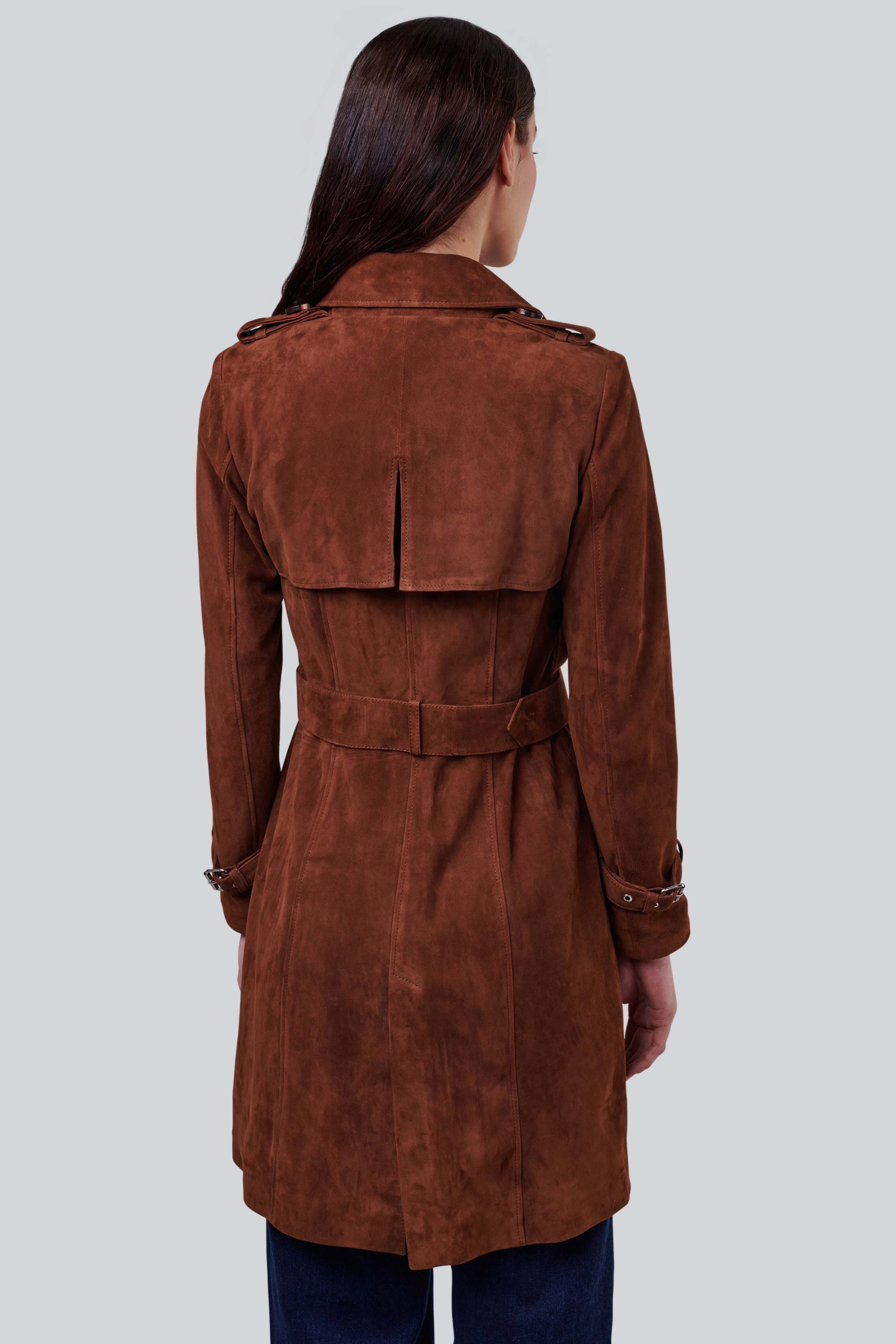 Soho Suede Trench Coat - image 2