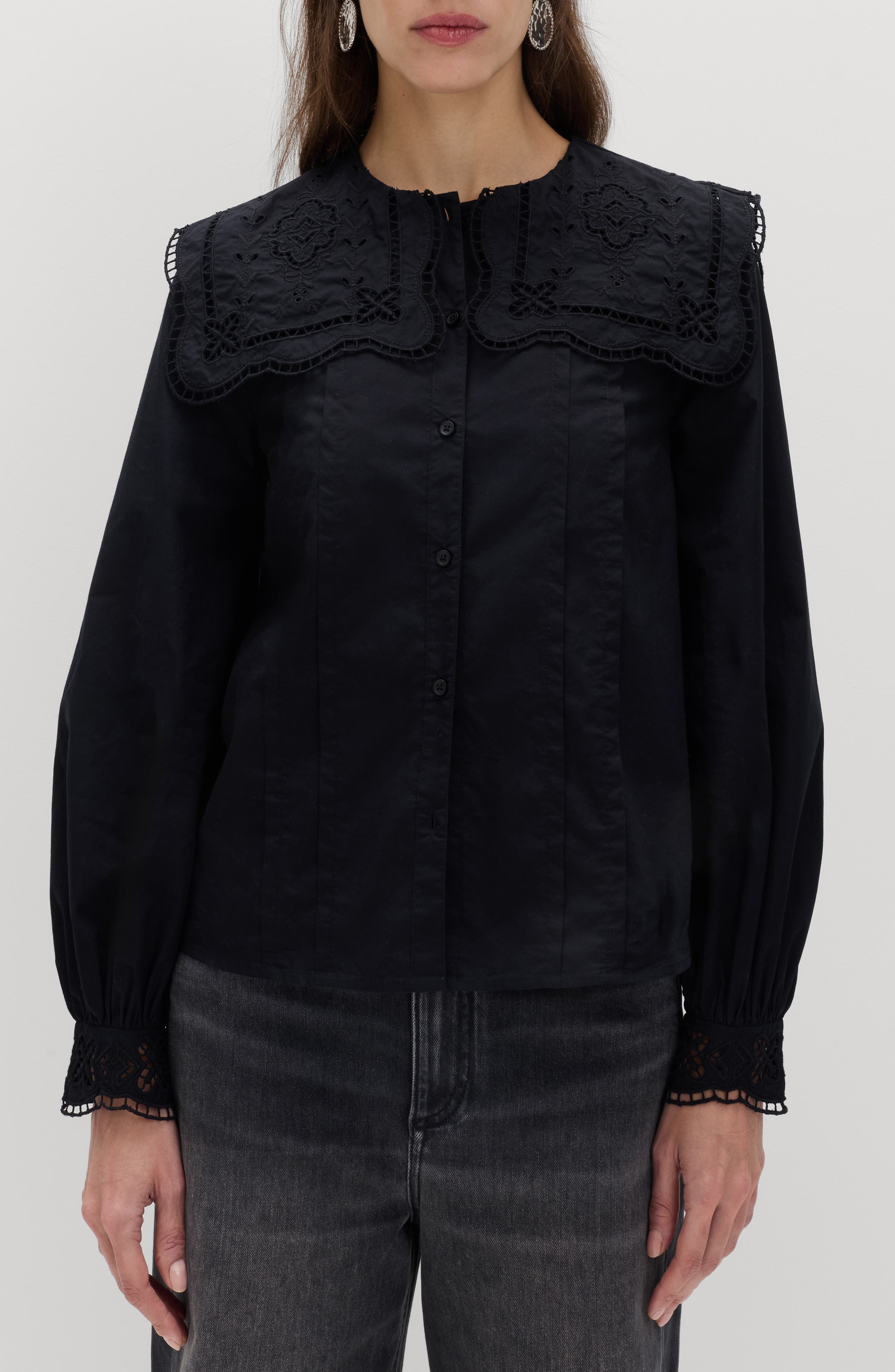 Broderie Collar Shirt - image 1