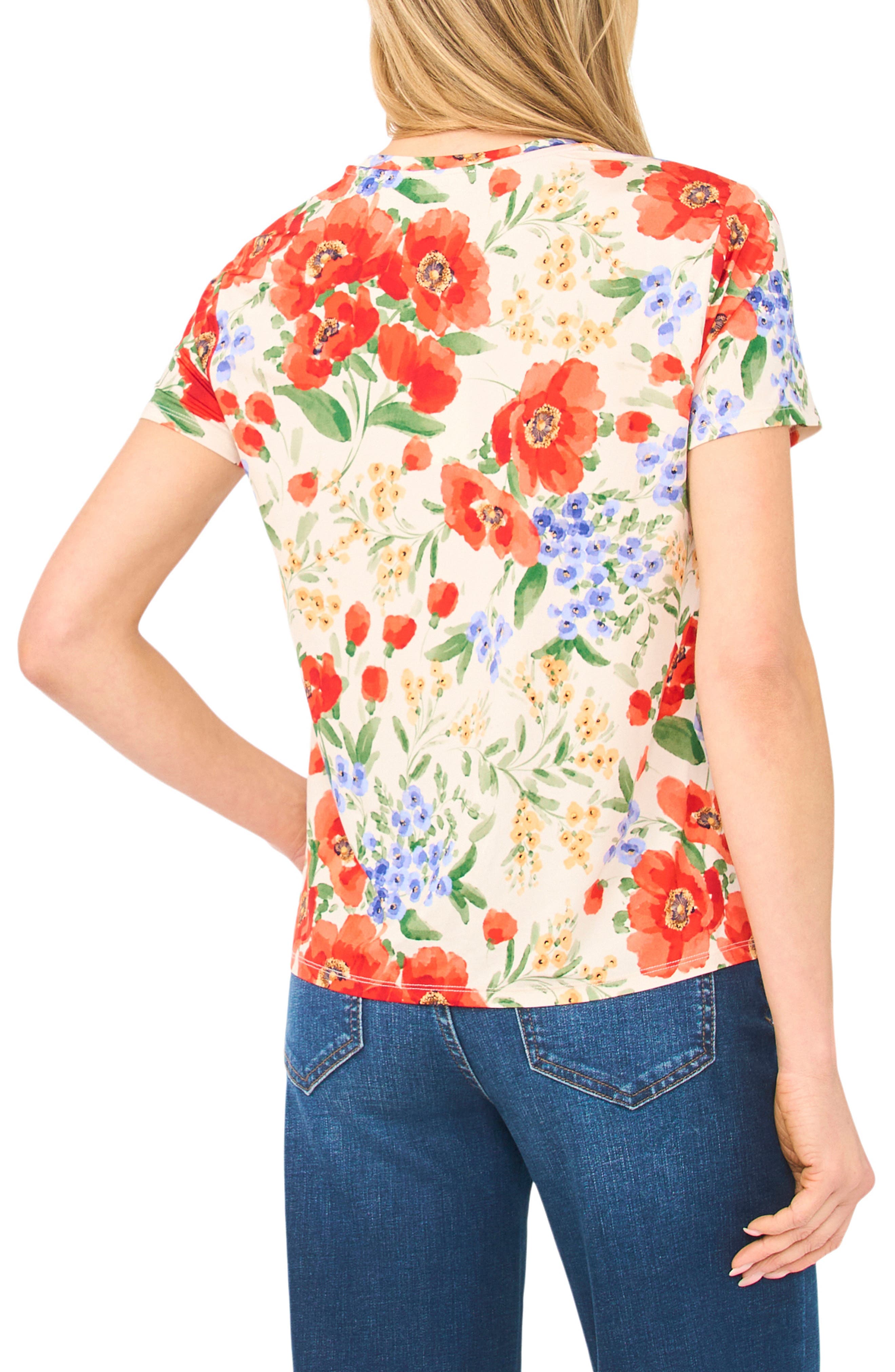 Floral Knit T-Shirt - image 2